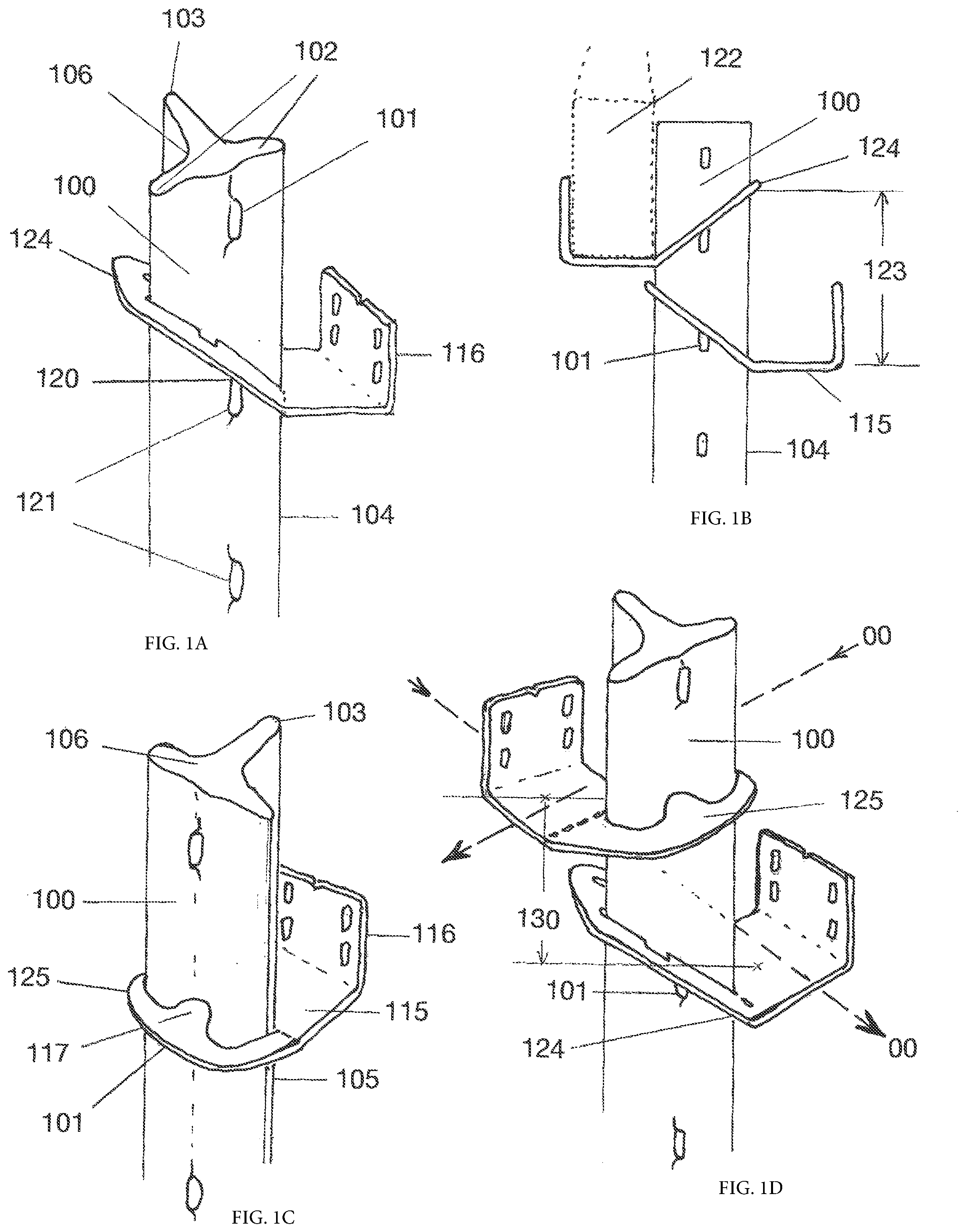 Patent US11781337 — Apparatus, system, and method for creation of fences and related structures using t-posts — Figure 1