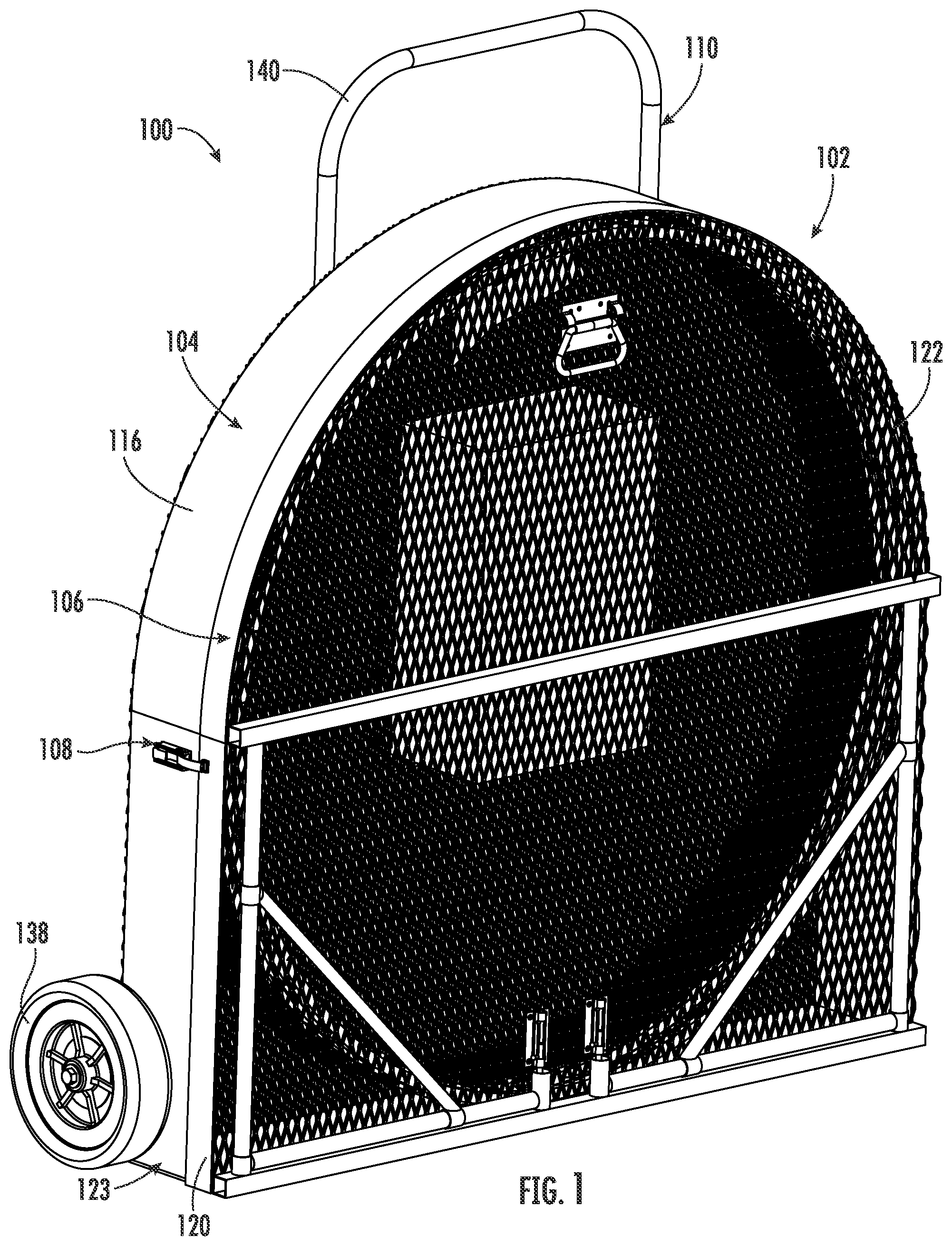 Patent US11781339 — Portable razor wire rapid deployment unit — Figure 1