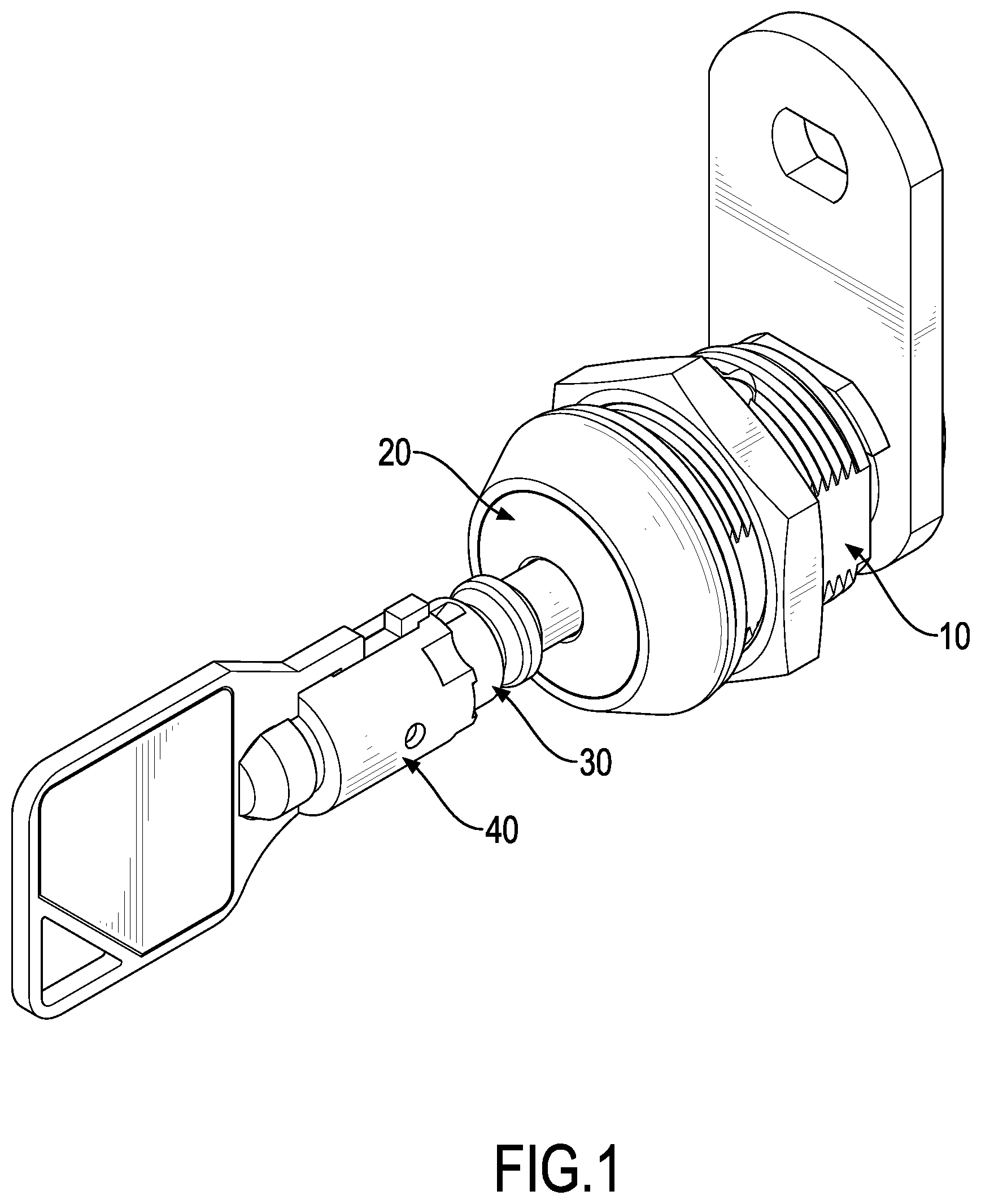 Patent US11781343 — Dust-proof and anti-theft tubular lock assembly — Figure 1