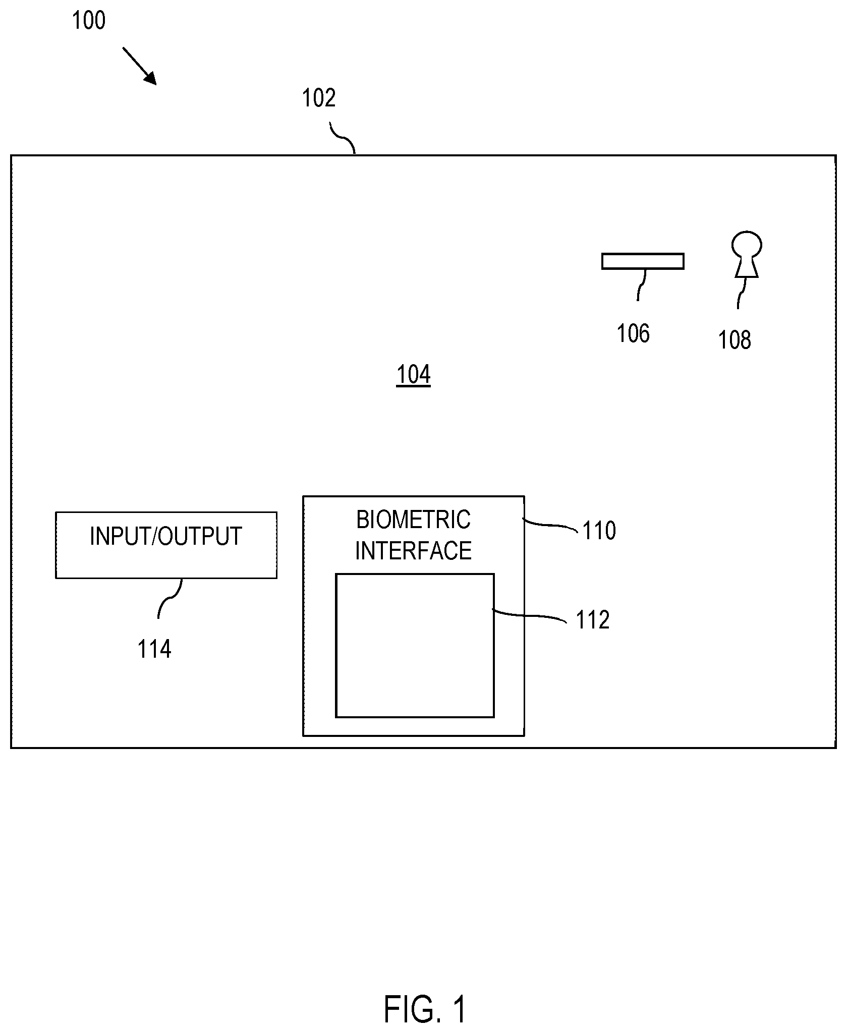 Patent US11781344 — Electronic lock — Figure 1