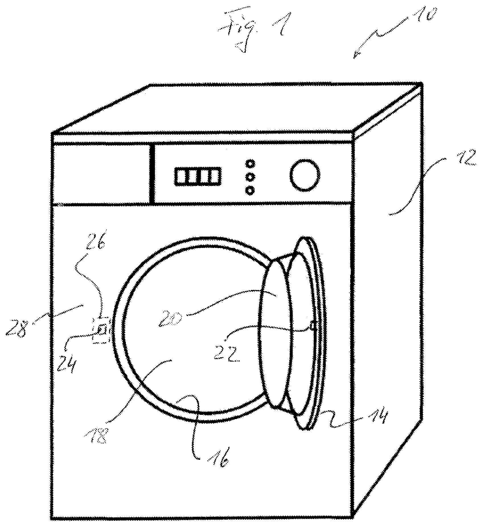 Patent US11781345 — Domestic electrical appliance and door latch therefor — Figure 1