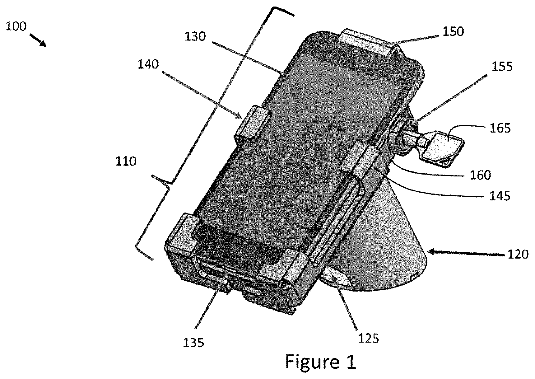 Patent US11781348 — Adjustable security bracket — Figure 1