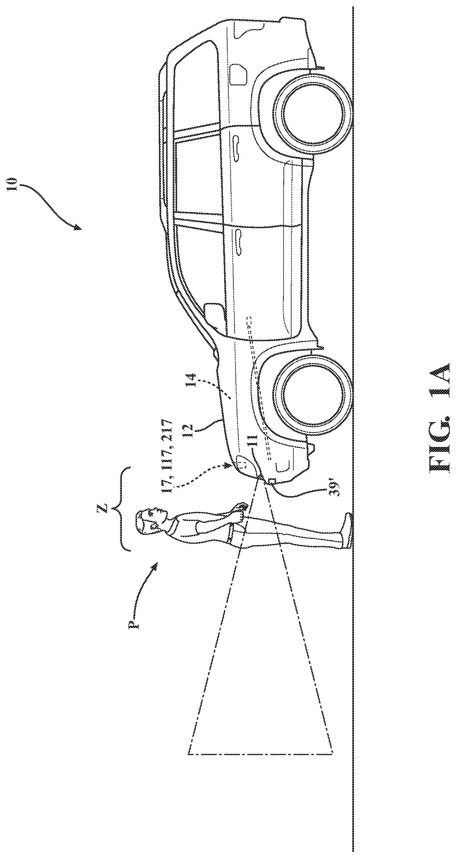 Patent US11781349 — Closure latch assembly for front trunk with pedestrian protection features — Figure 1