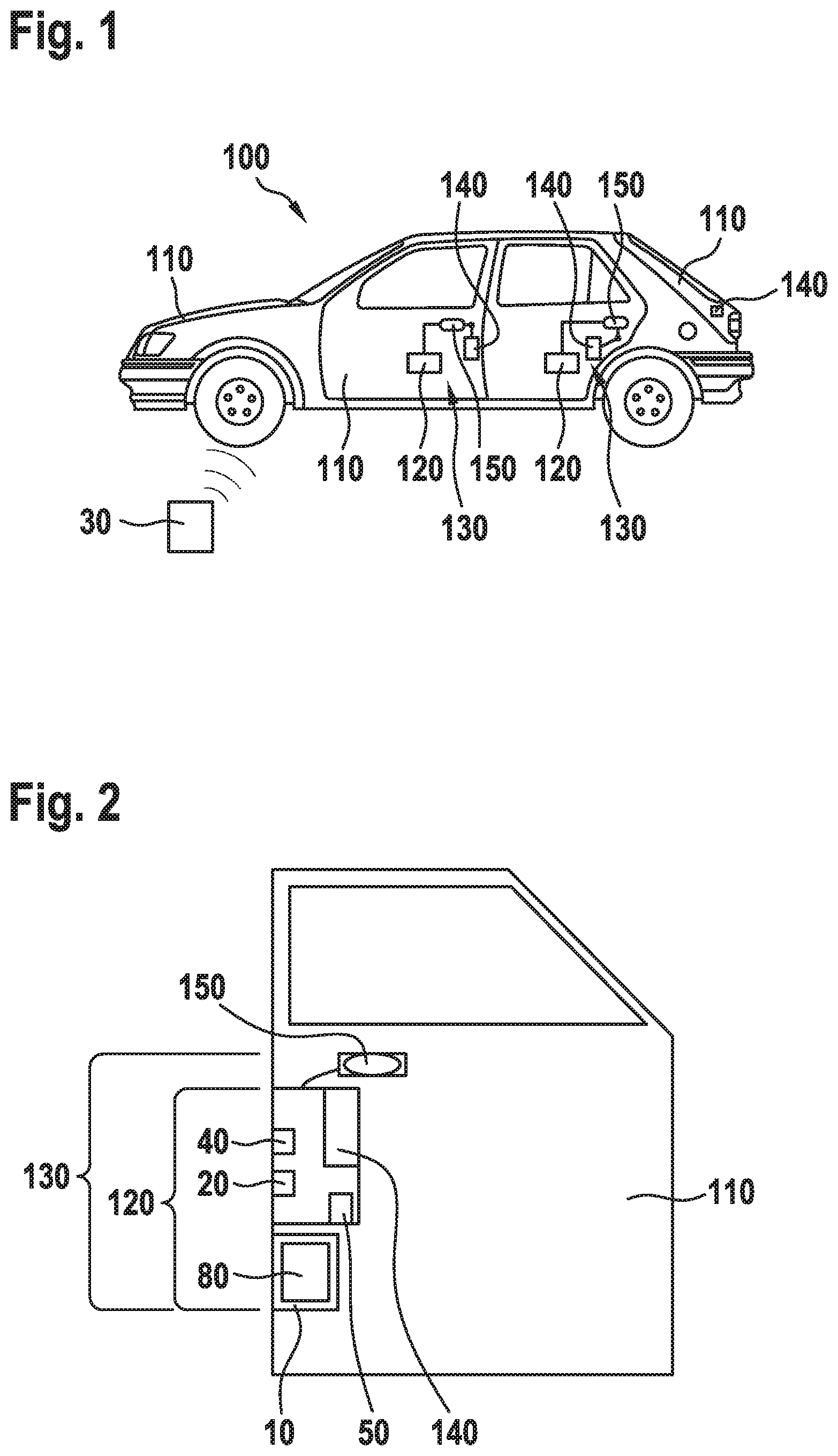 Patent US11781350 — Emergency actuating device for a movable part of a vehicle — Figure 1