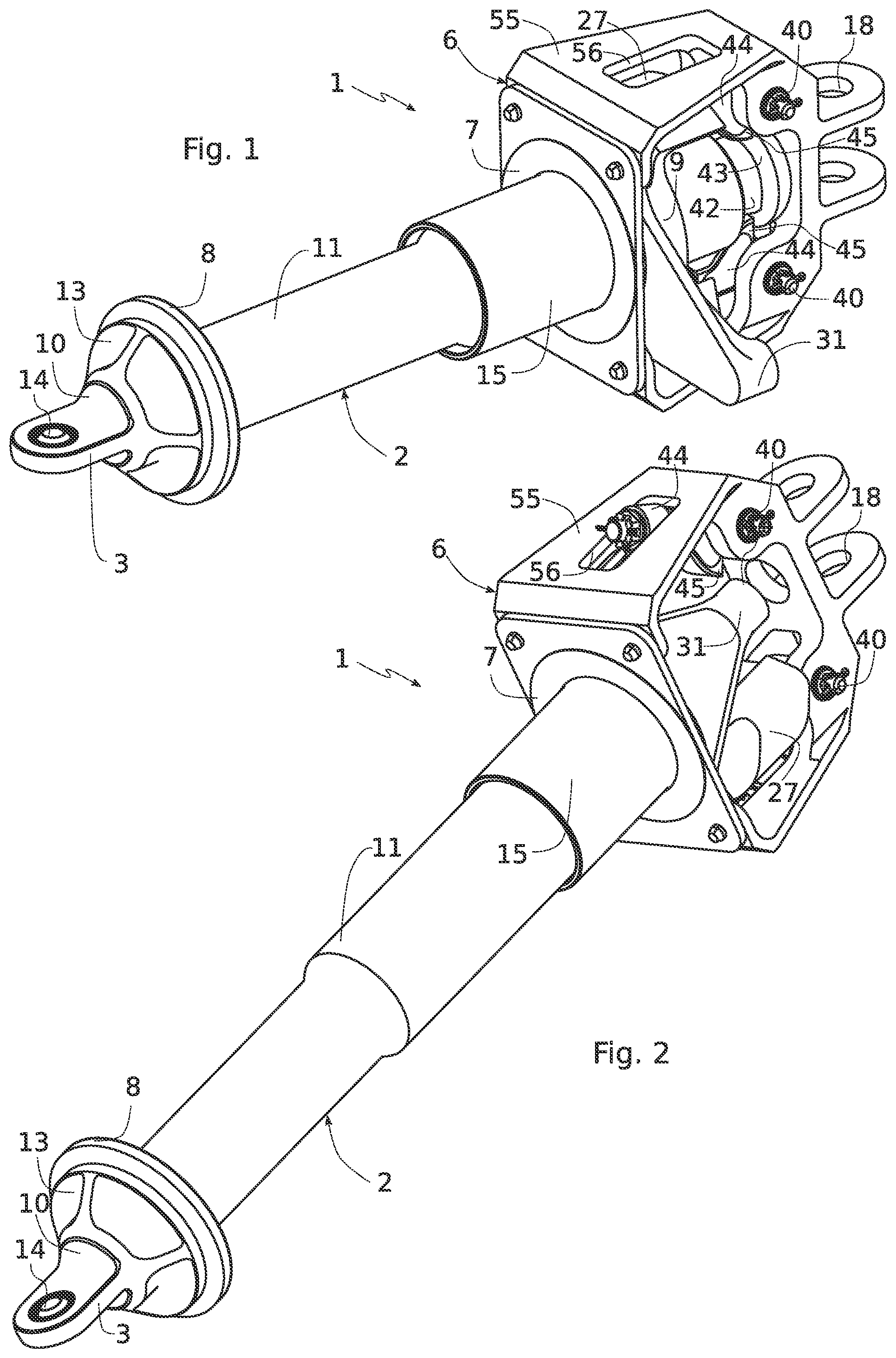 Patent US11781356 — Device for opening an aircraft door in emergencies, said device having a lever-type retention member — Figure 1