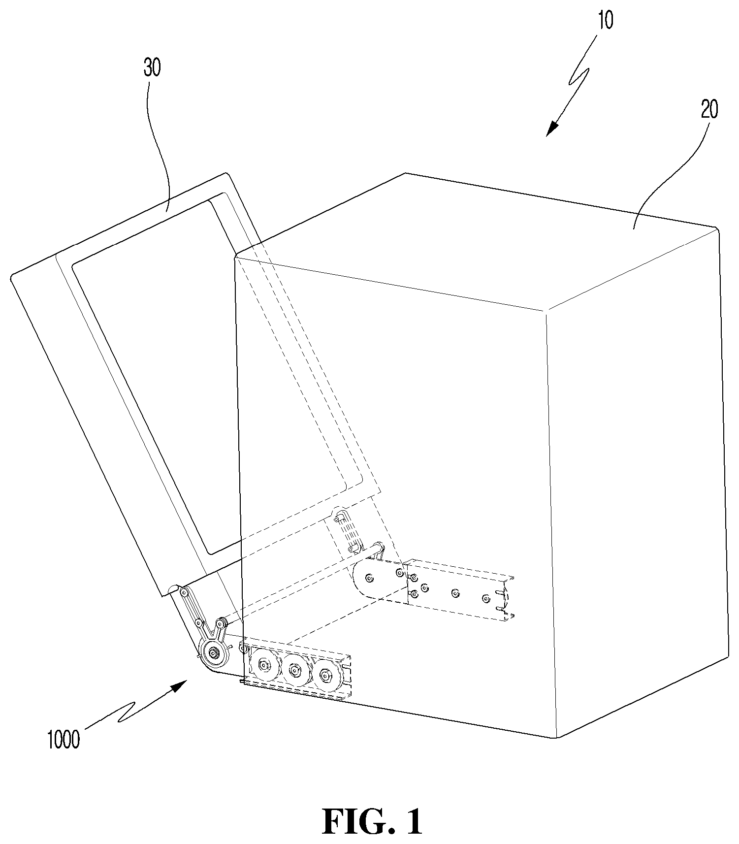 Patent US11781358 — Hinge device having tension maintaining function — Figure 1