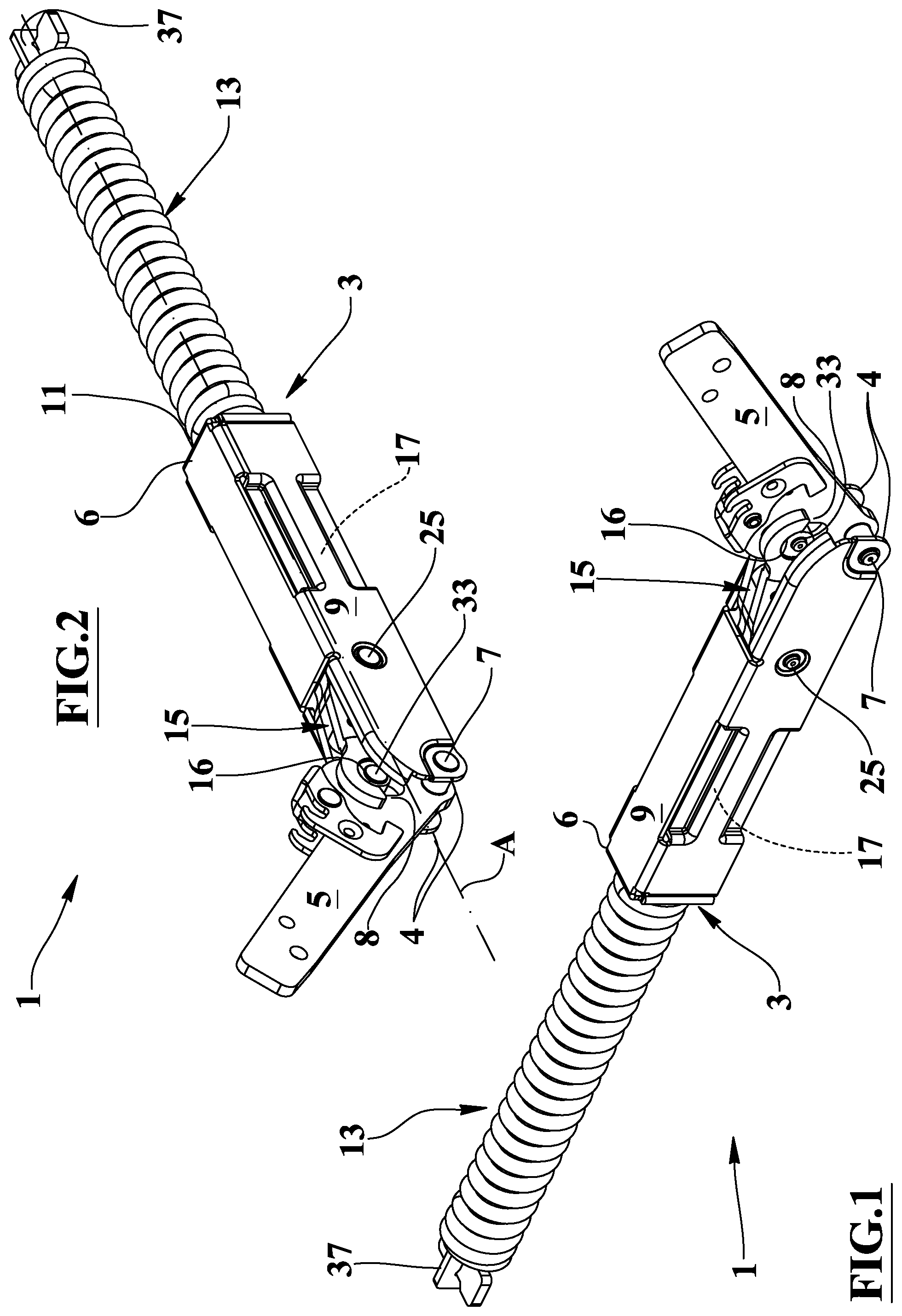 Patent US11781360 — Hinge device with programmable behavior — Figure 1