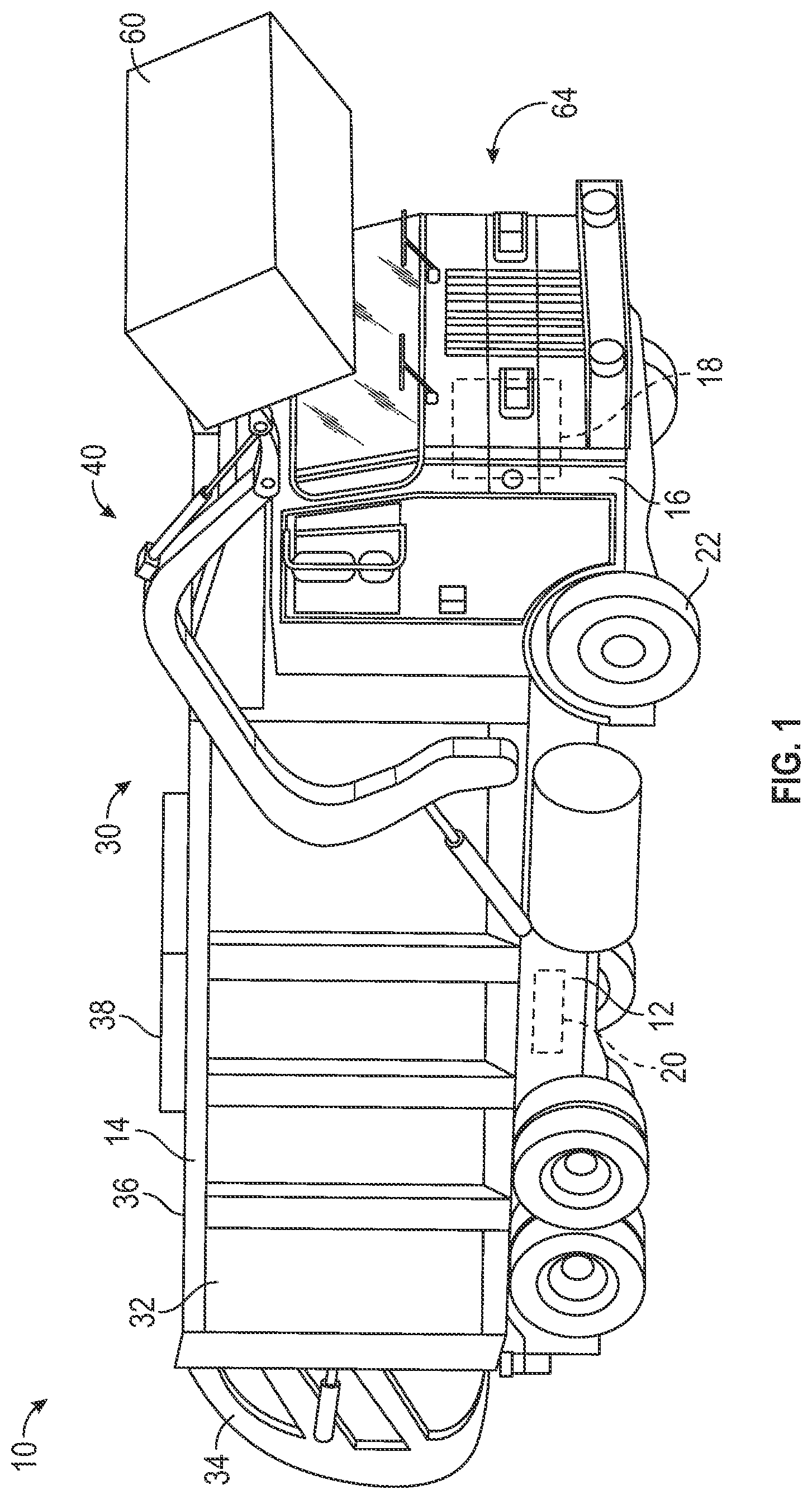 Patent US11781365 — Electric tailgate for electric refuse vehicle — Figure 1