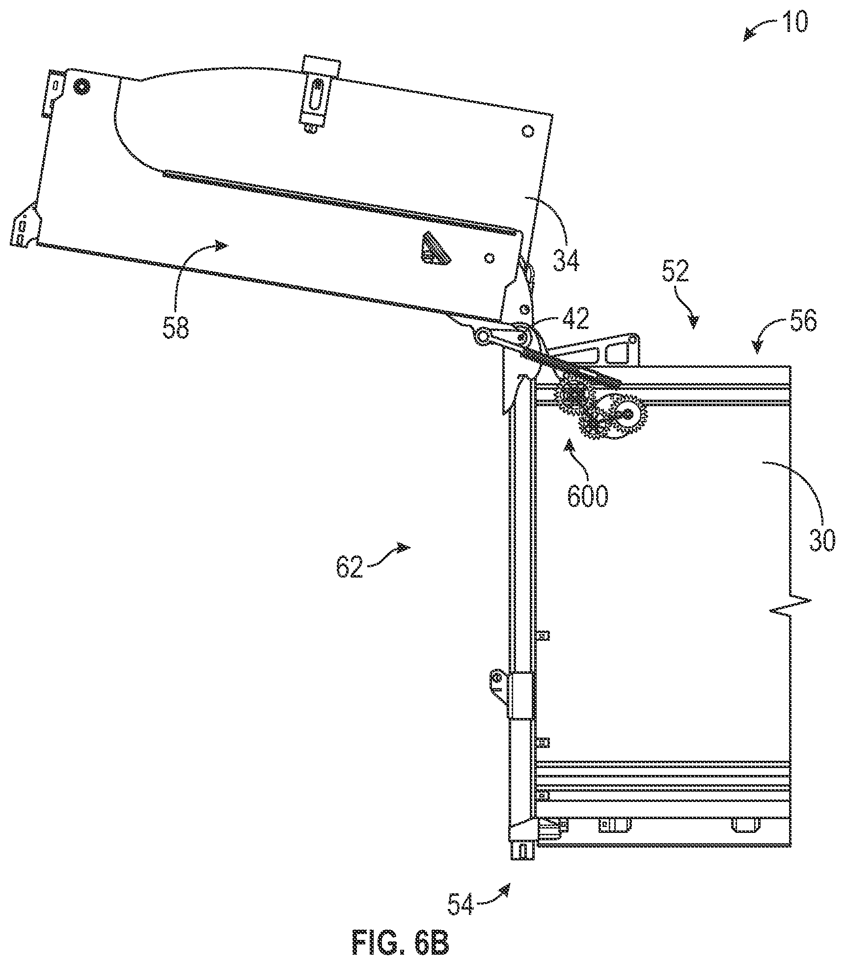 Patent US11781365 Figure 7 – Electric tailgate for electric refuse vehicle