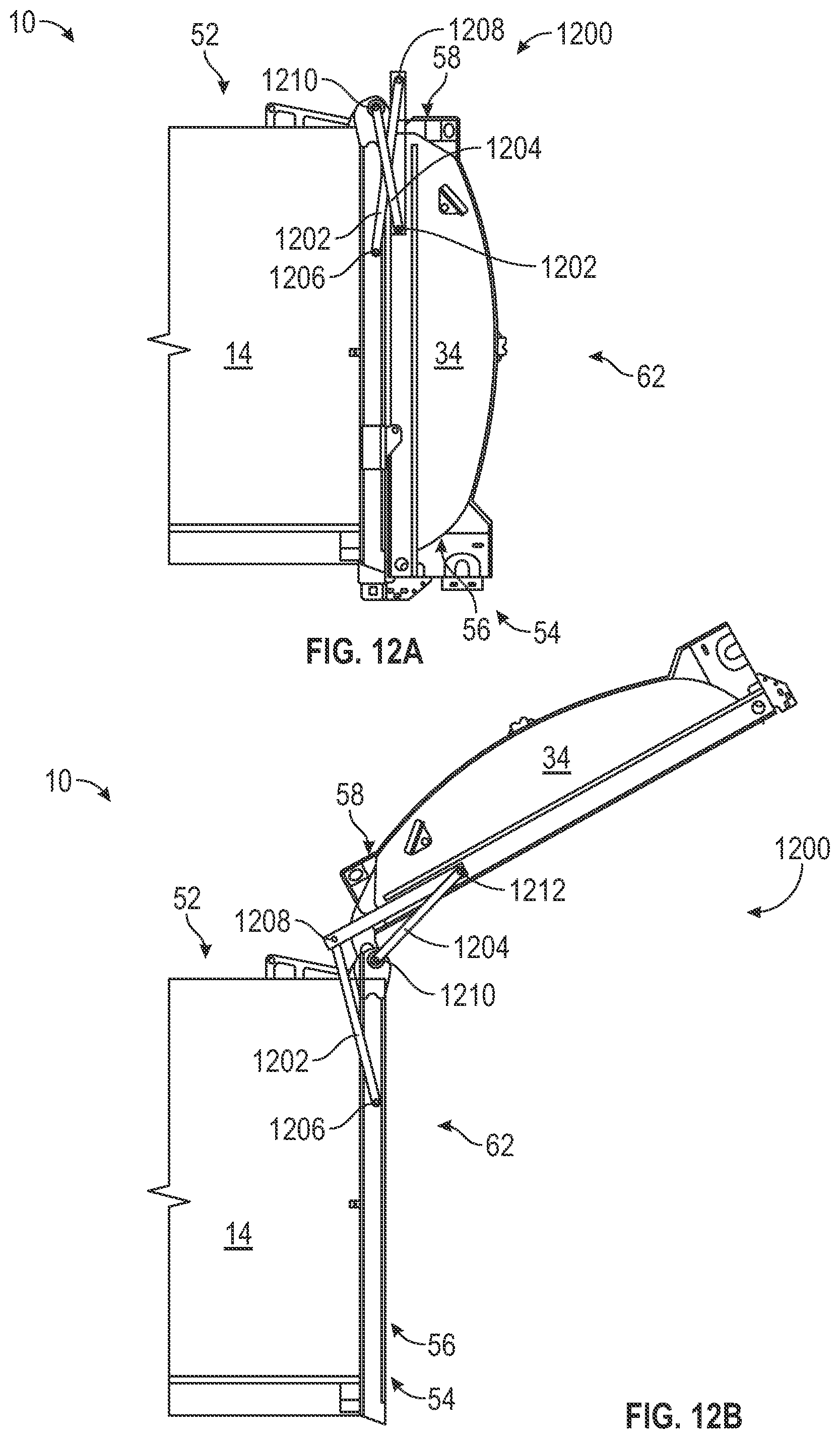 Patent US11781365 Figure 13 – Electric tailgate for electric refuse vehicle