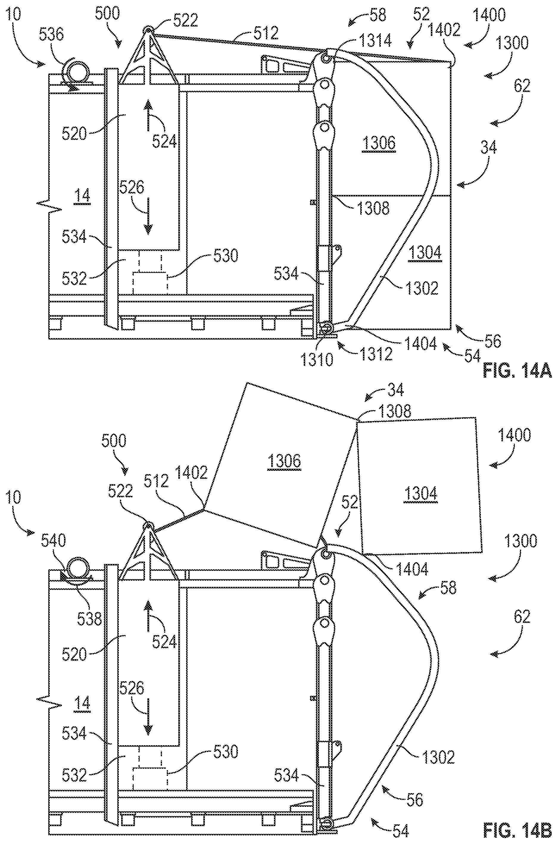 Patent US11781365 Figure 15 – Electric tailgate for electric refuse vehicle