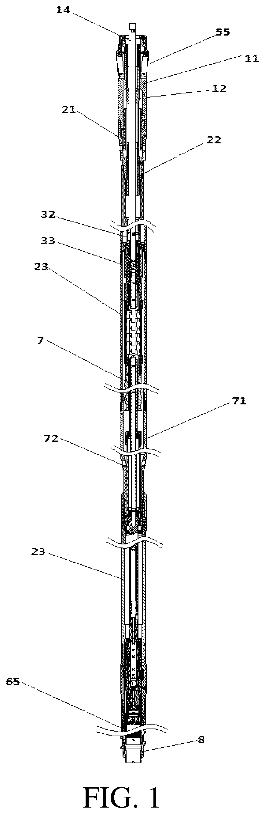 Patent US11781382 Figure 1 – Drilling mechanism of coring drilling rig