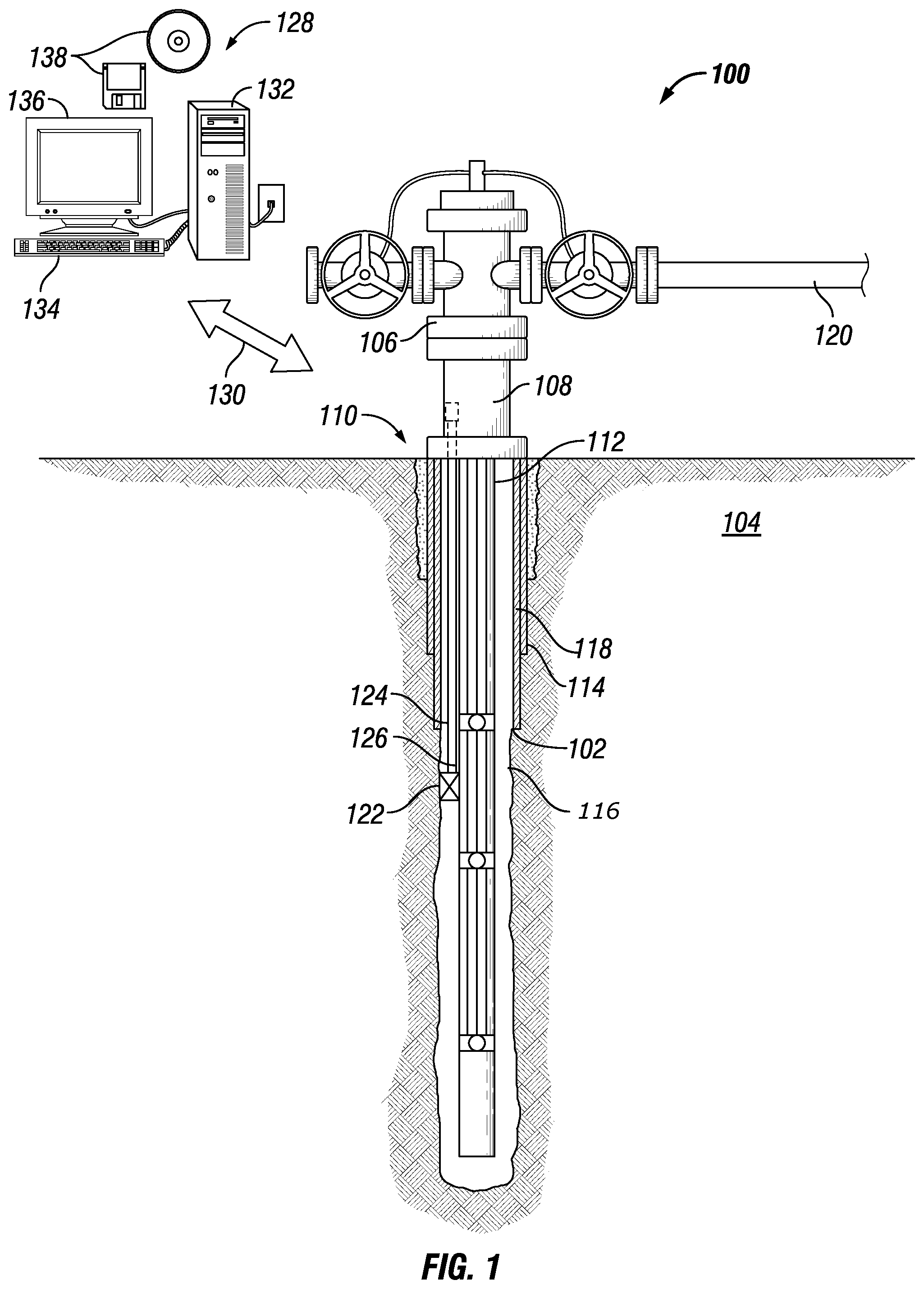 Patent US11781407 — Multi stage chemical injection — Figure 1
