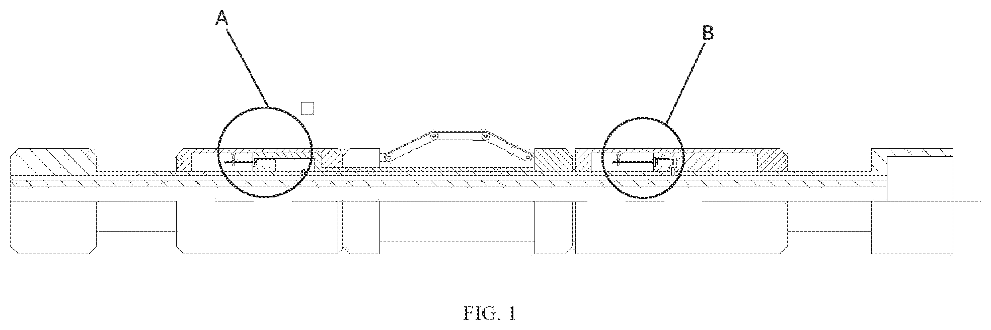 Patent US11781420 Figure 1 – Displacement measuring device and speed measuring method of drilling traction robot