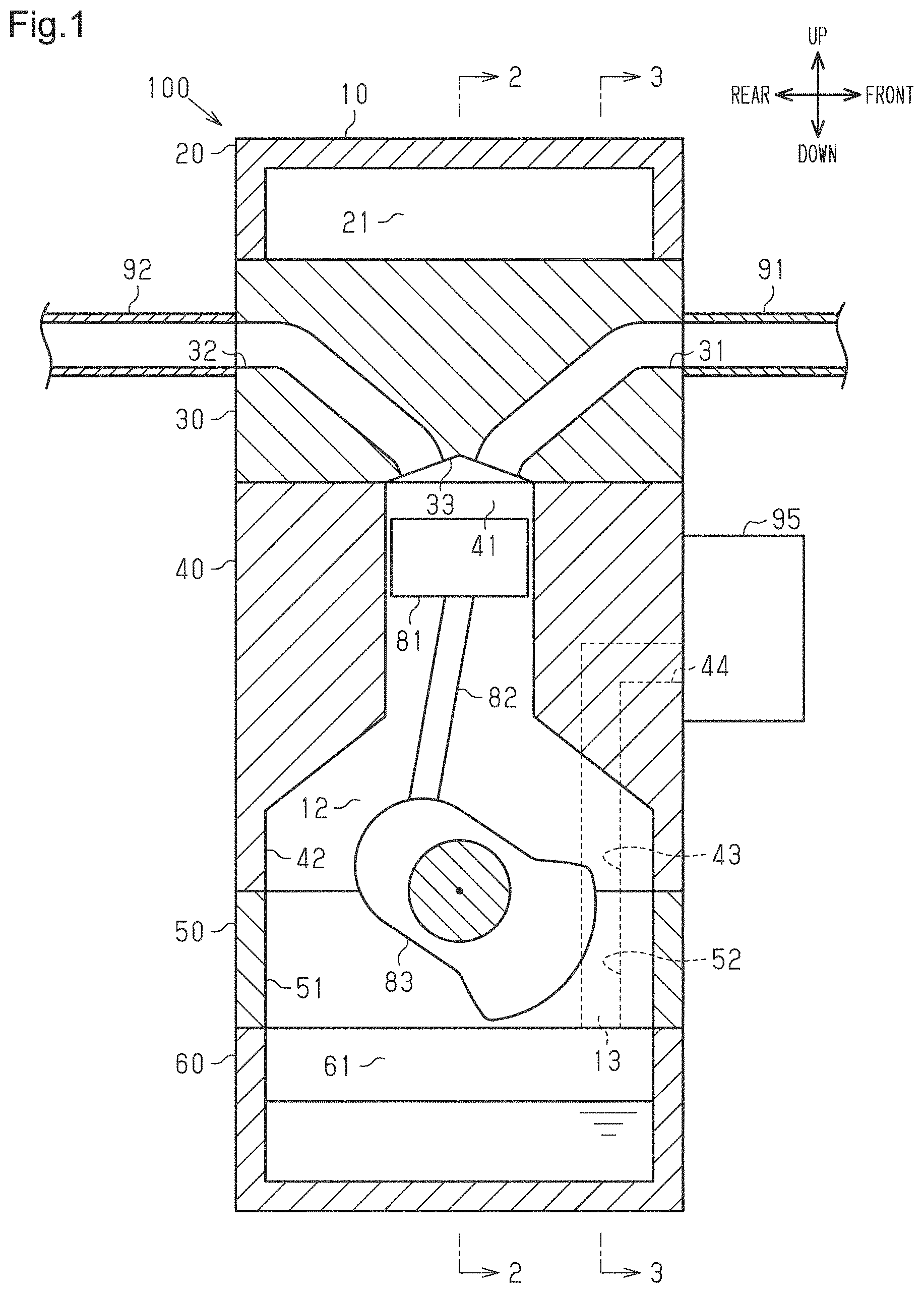 Patent US11781454 — Internal combustion engine — Figure 1
