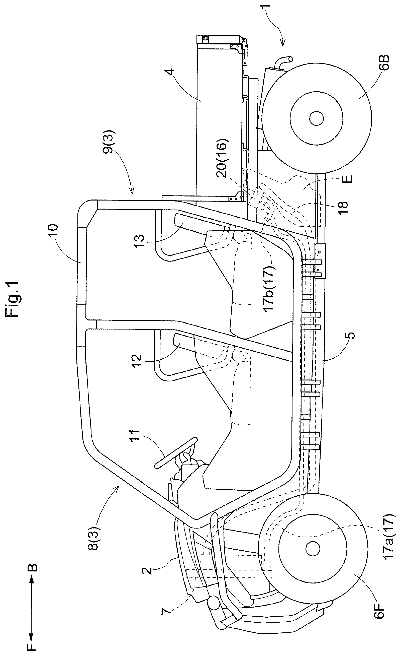 Patent US11781468 — Work vehicle — Figure 1