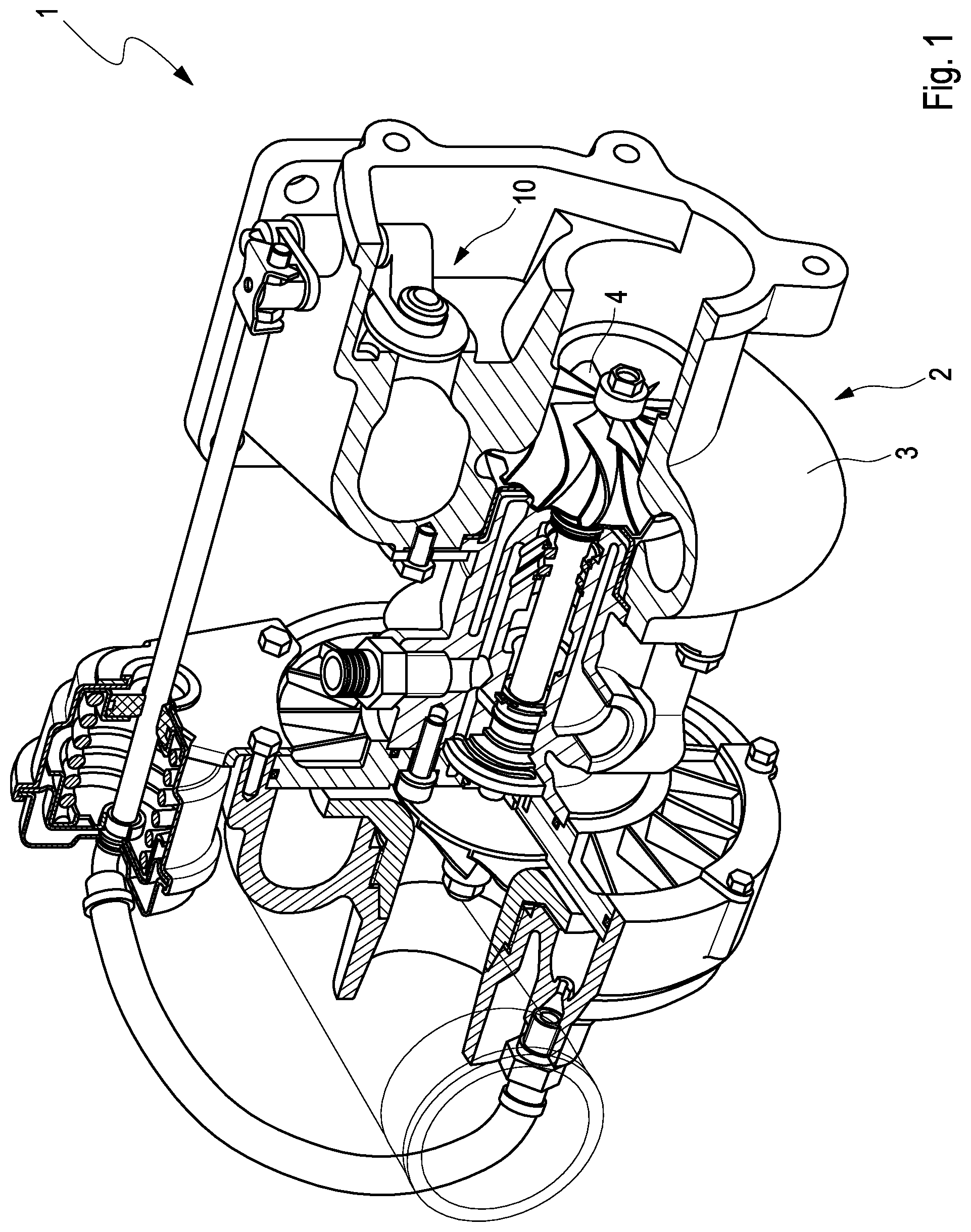 Patent US11781472 — Flap arrangement for a turbine of an exhaust-gas turbocharger — Figure 1