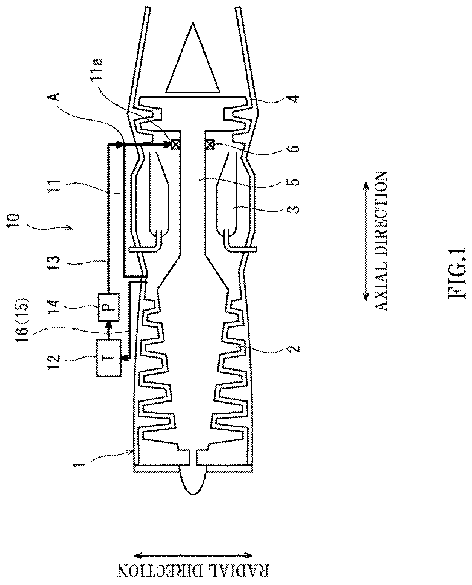 Patent US11781480 — Oil supply device of aircraft gas turbine — Figure 1