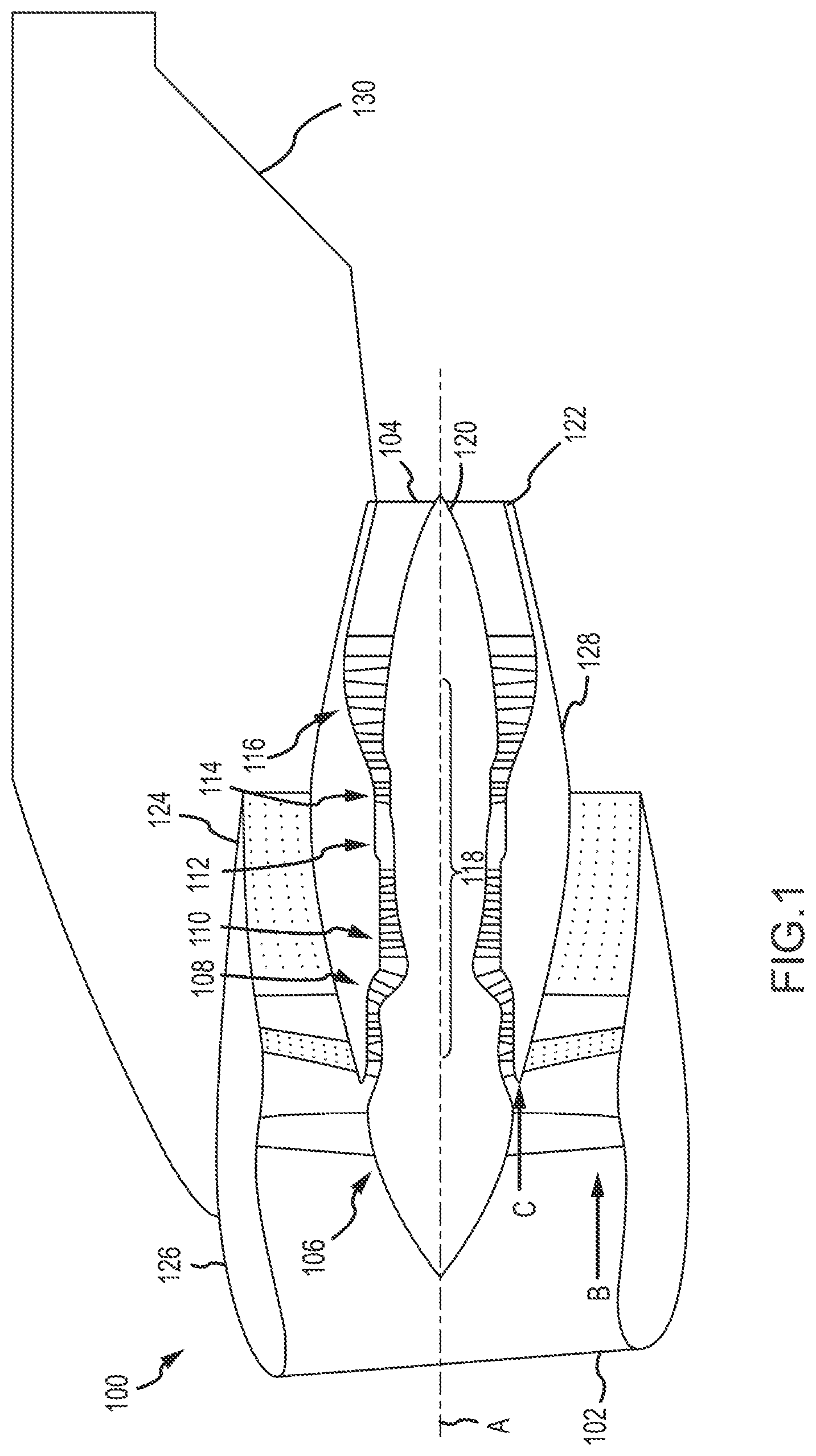 Patent US11781485 — Unit cell resonator networks for gas turbine combustor tone damping — Figure 1