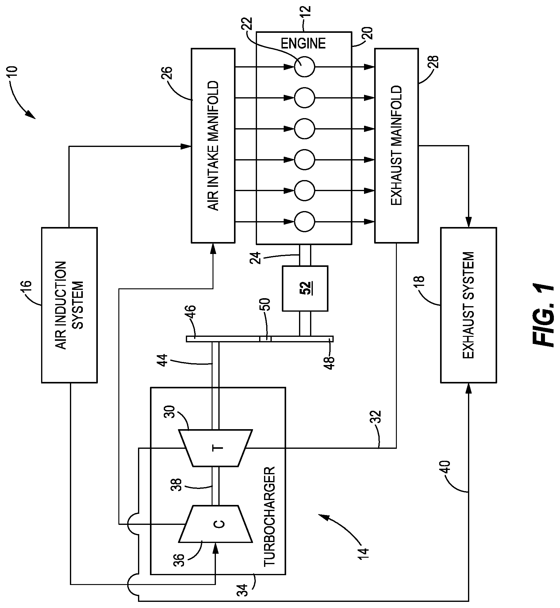 Patent US11781489 — Gear train joint — Figure 1
