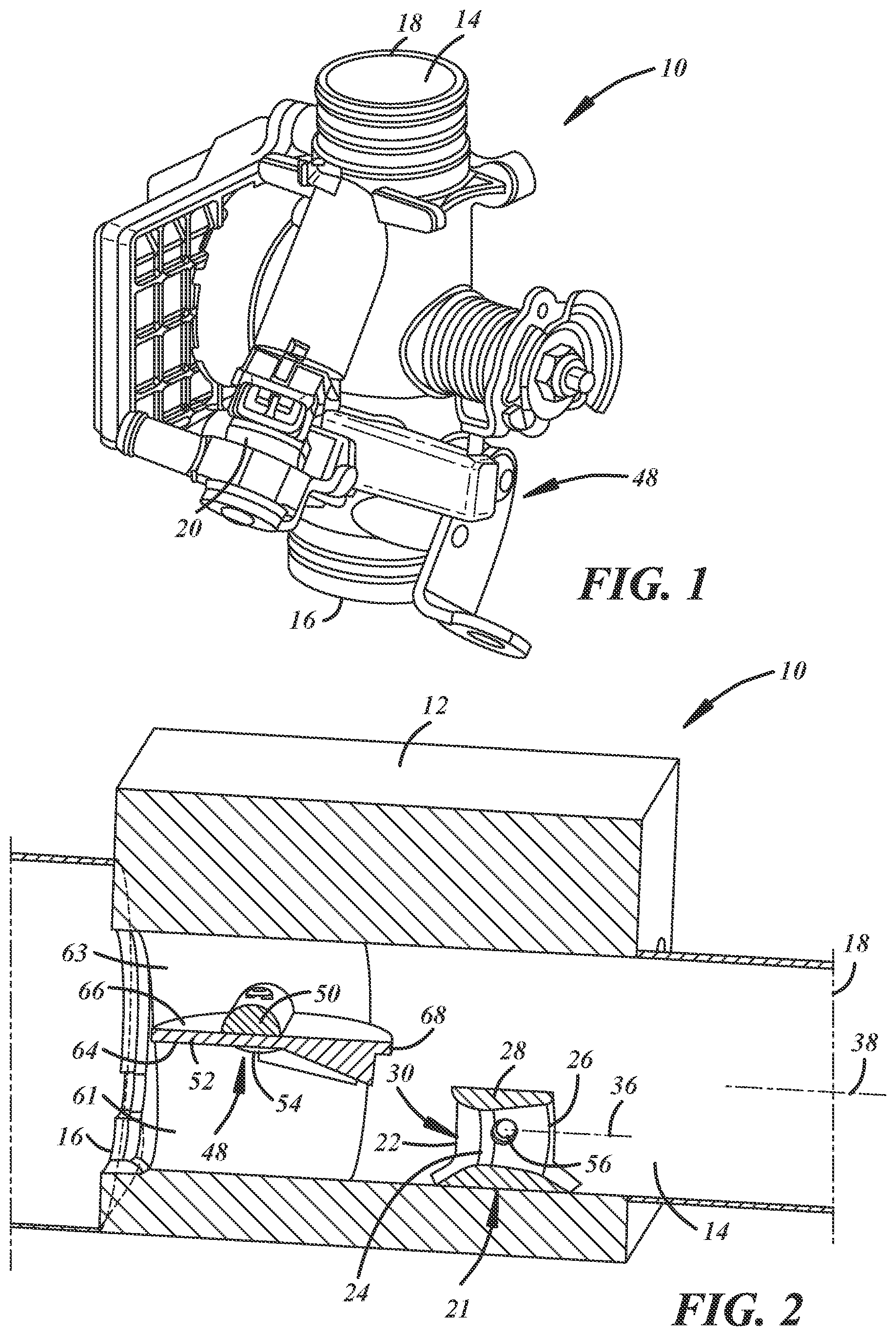 Patent US11781493 — Throttle body with fluid flow control — Figure 1