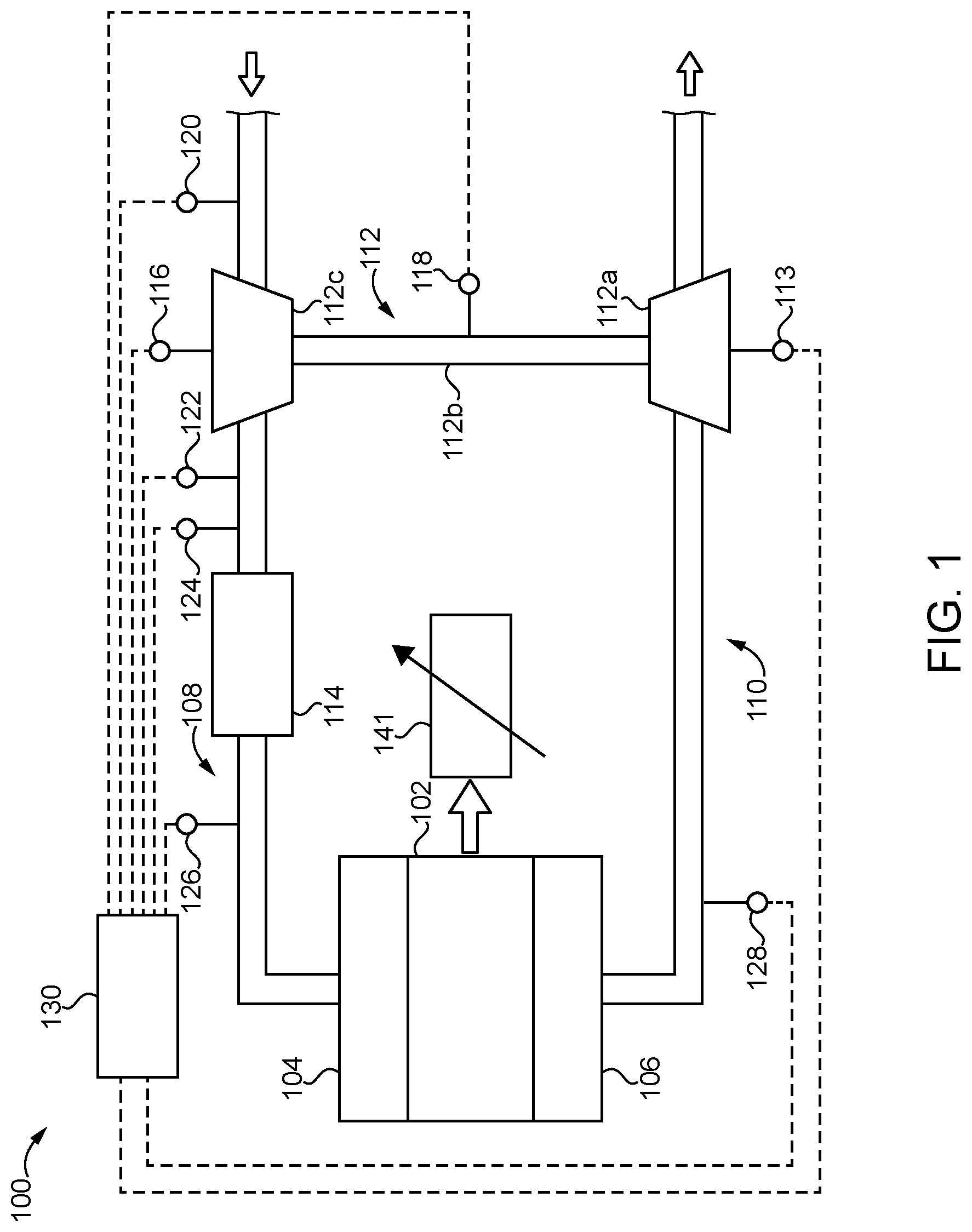Patent US11781498 — Controls for break-in operation of green engines — Figure 1