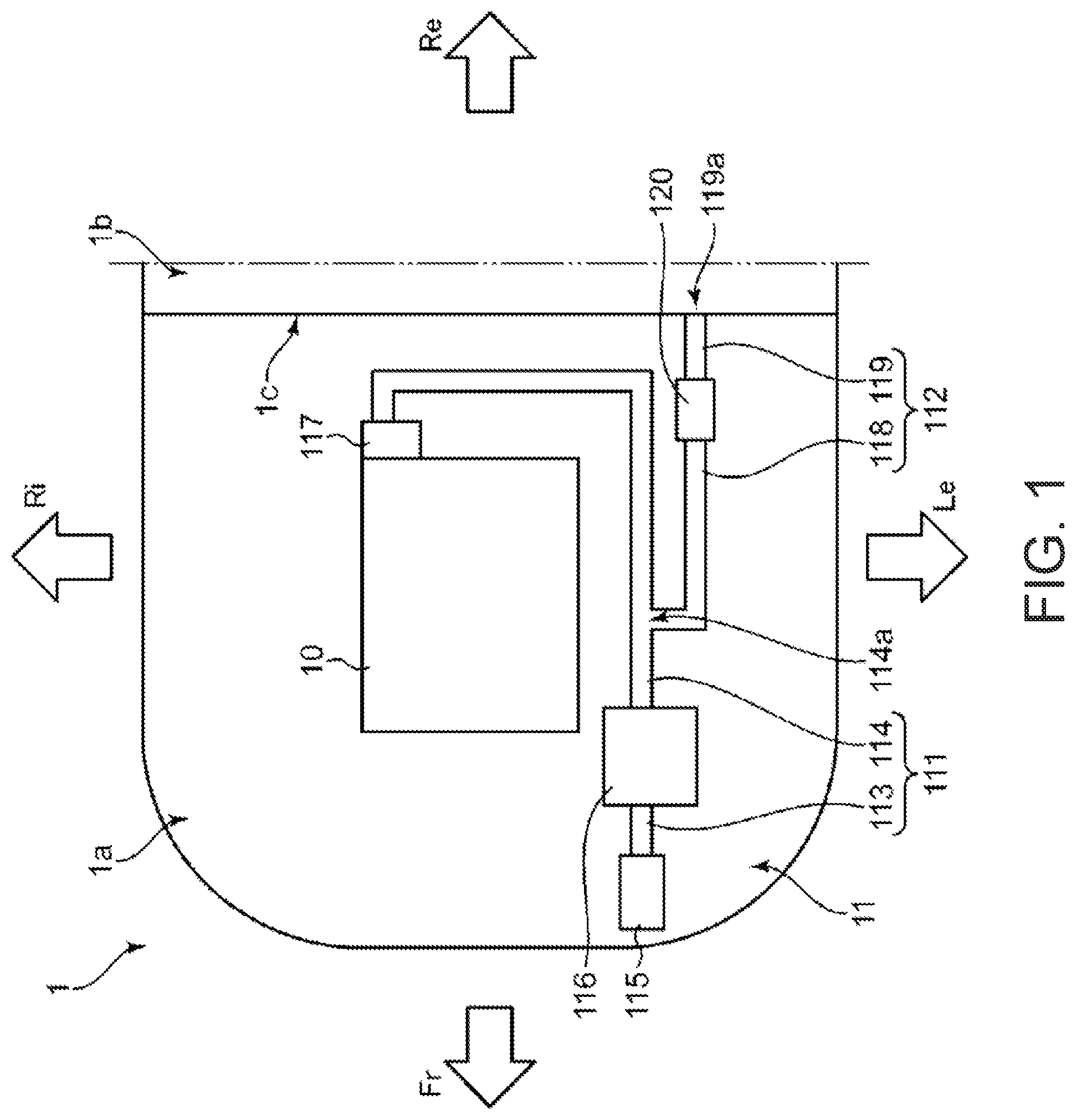Patent US11781510 — Engine intake system — Figure 1