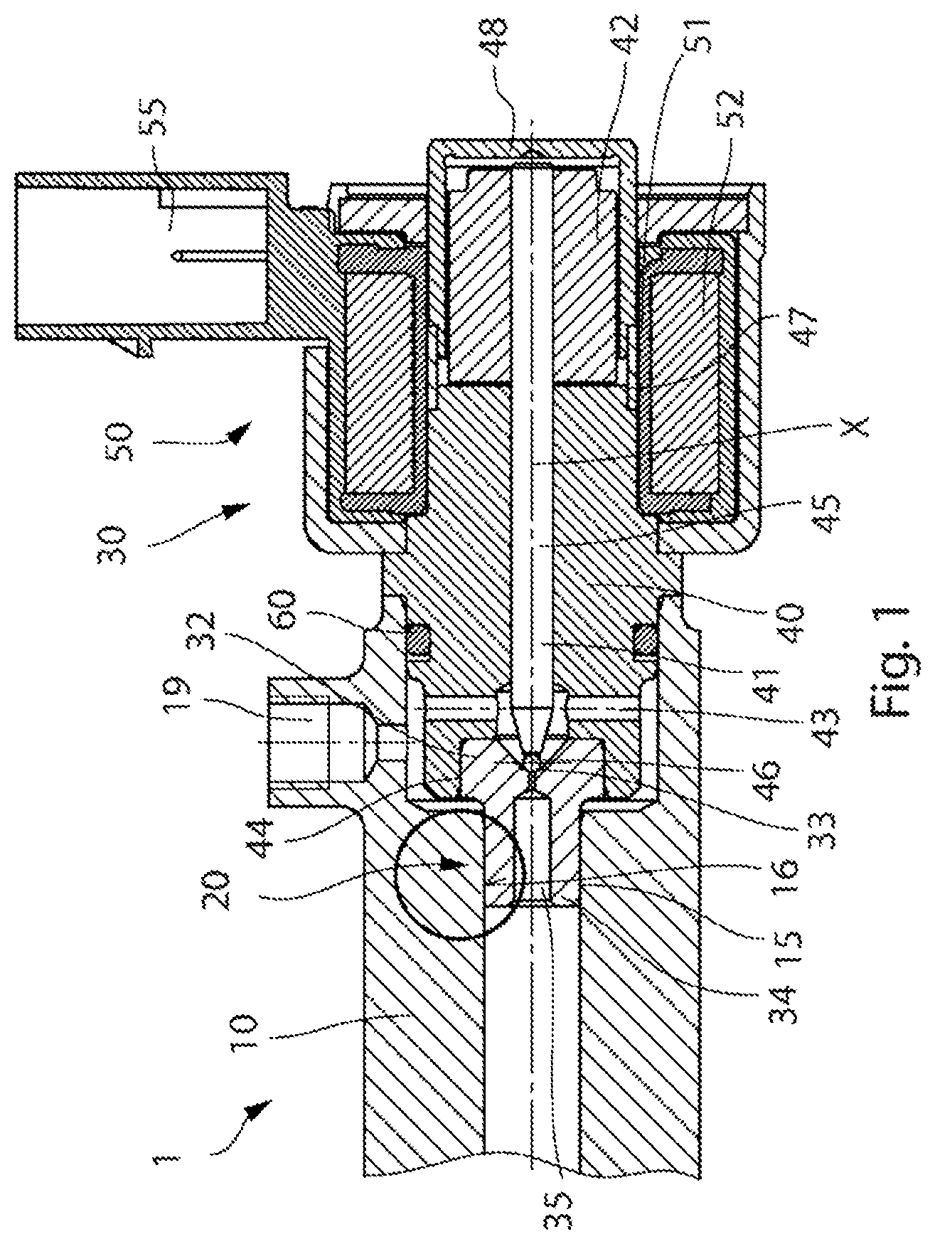 Patent US11781514 — Apparatus for pressure control in a fuel feed of an internal combustion engine having common rail injection — Figure 1