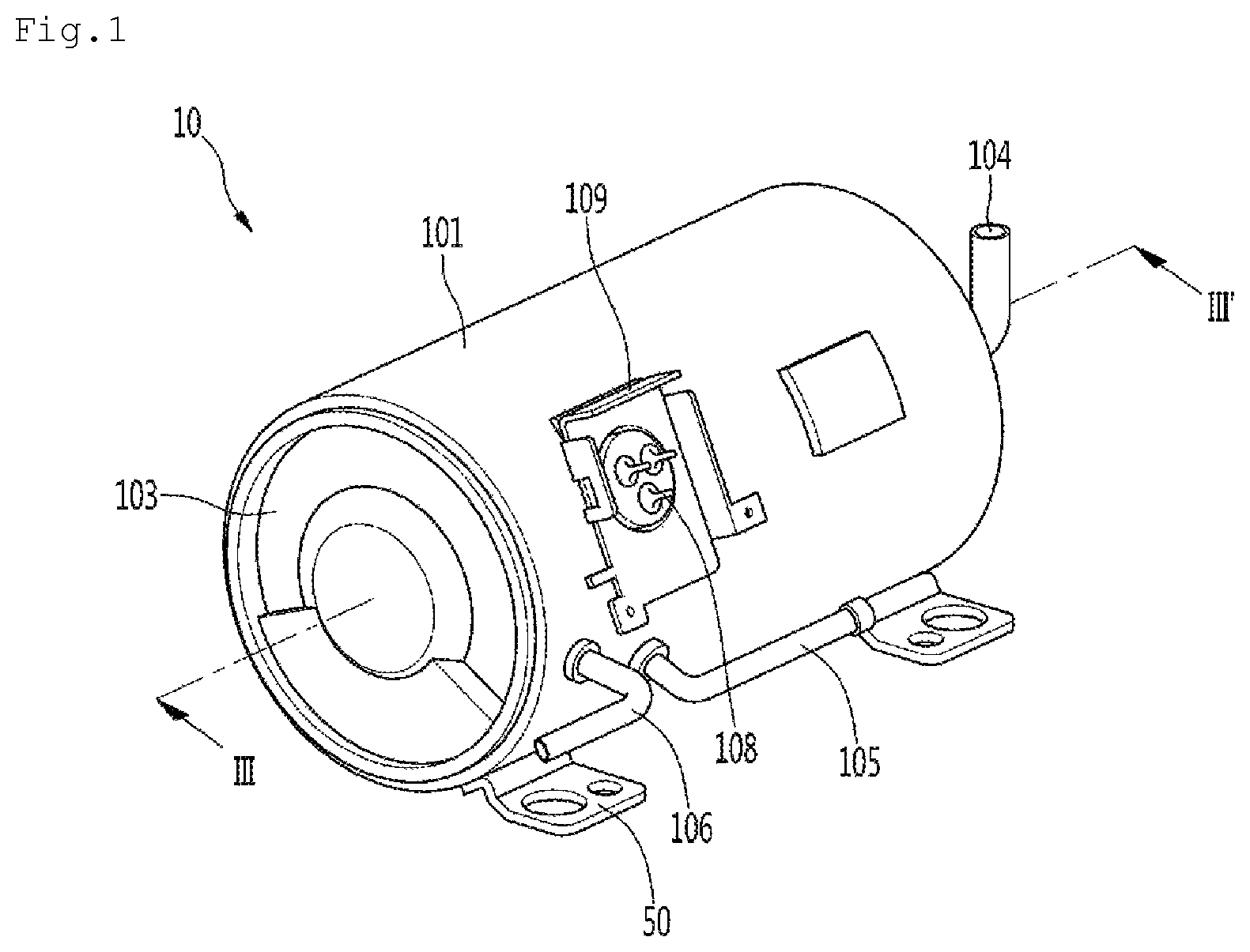 Patent US11781540 — Linear compressor — Figure 1