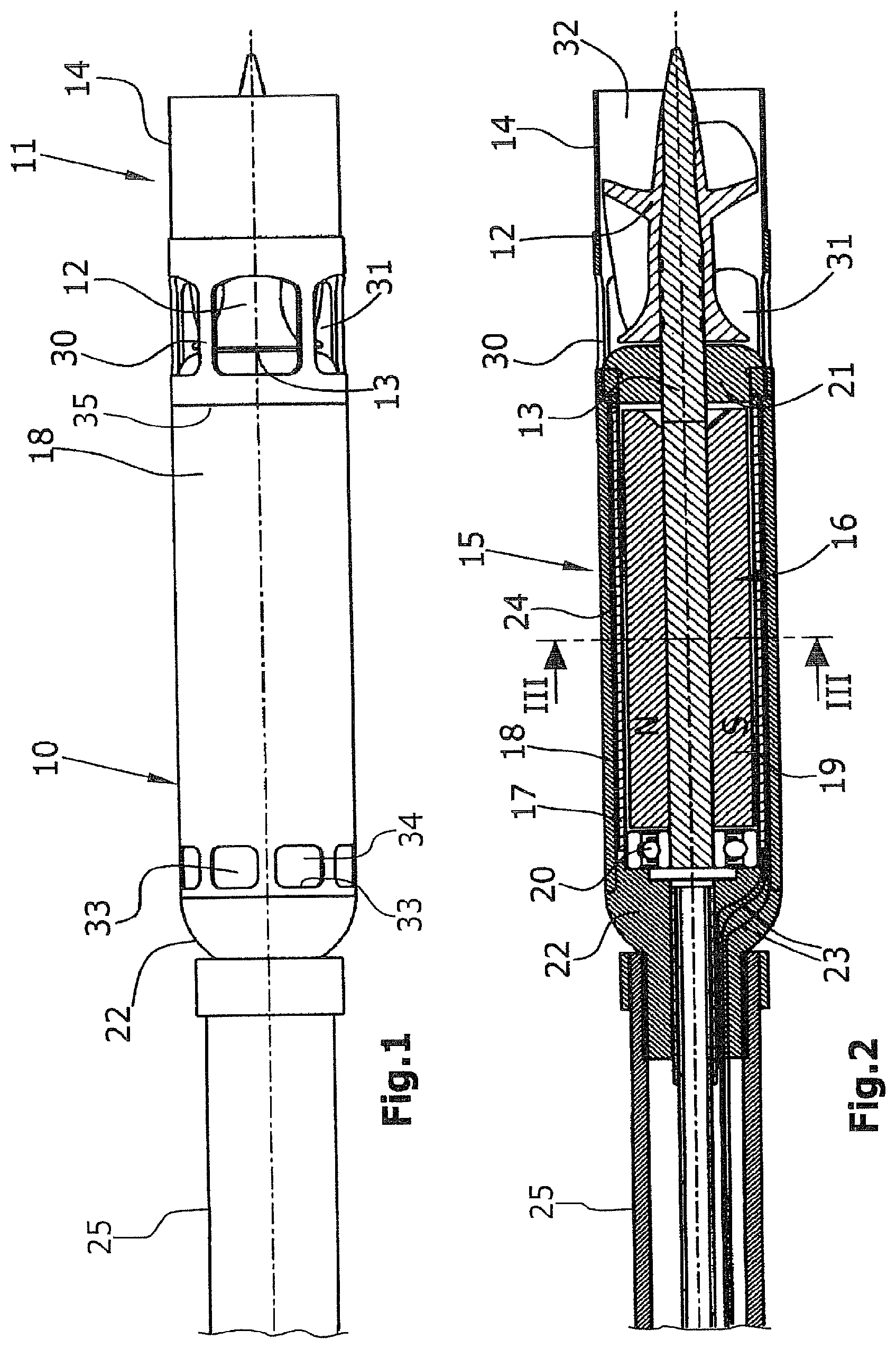 Patent US11781550 Figure 1 – Blood pump with micromotor