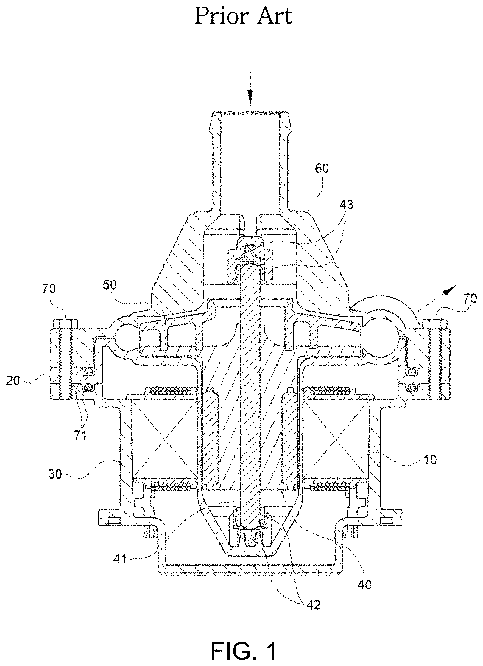 Patent US11781566 — Water pump and manufacturing method thereof — Figure 1