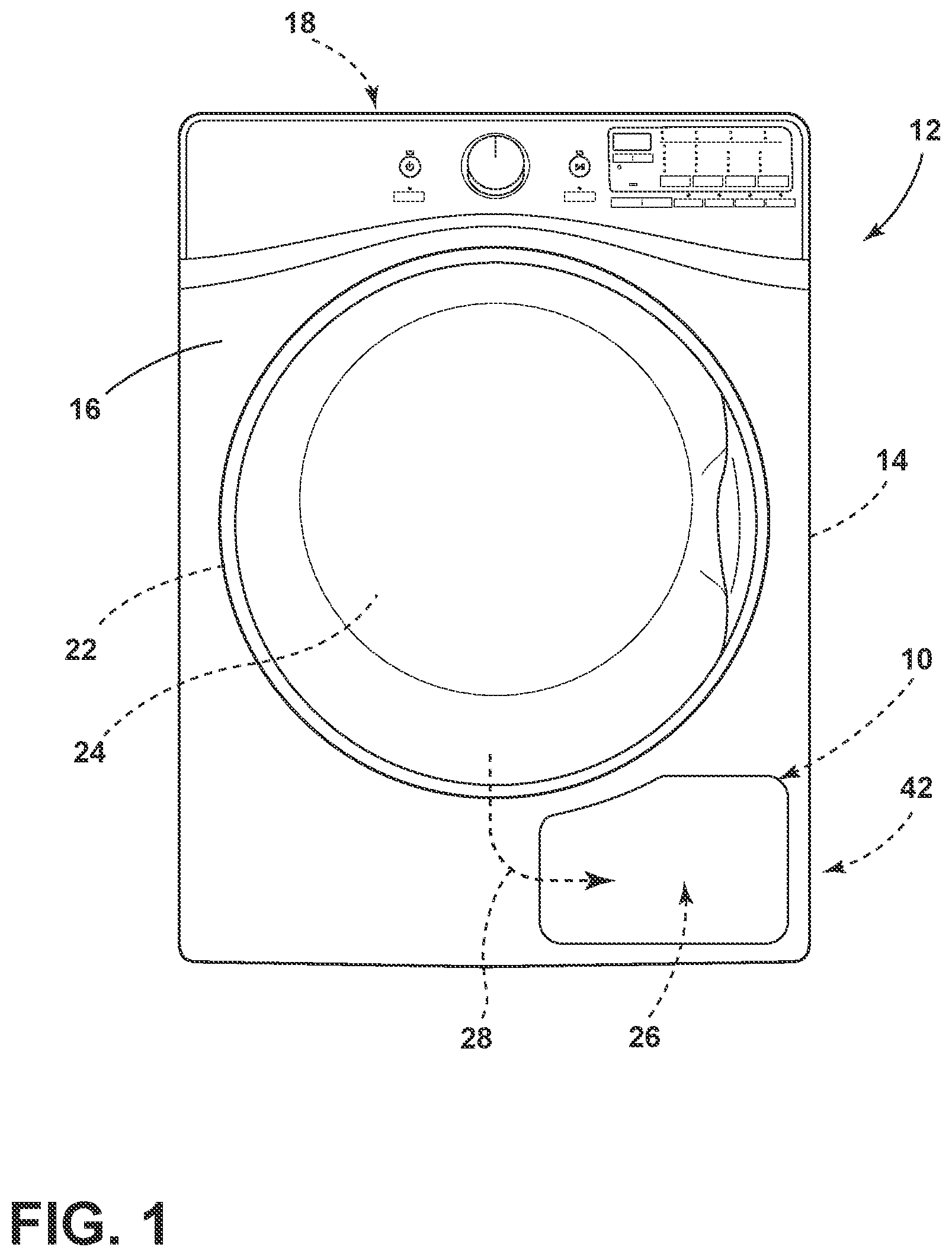 Patent US11781616 — Vibration isolator for an appliance motor having internal silencing voids — Figure 1