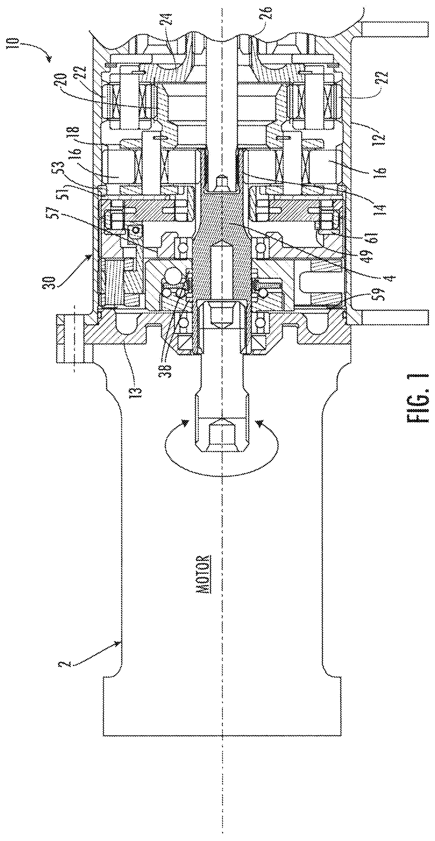 Patent US11781625 — Single-use non-jamming stop module for rotary drive actuator — Figure 1