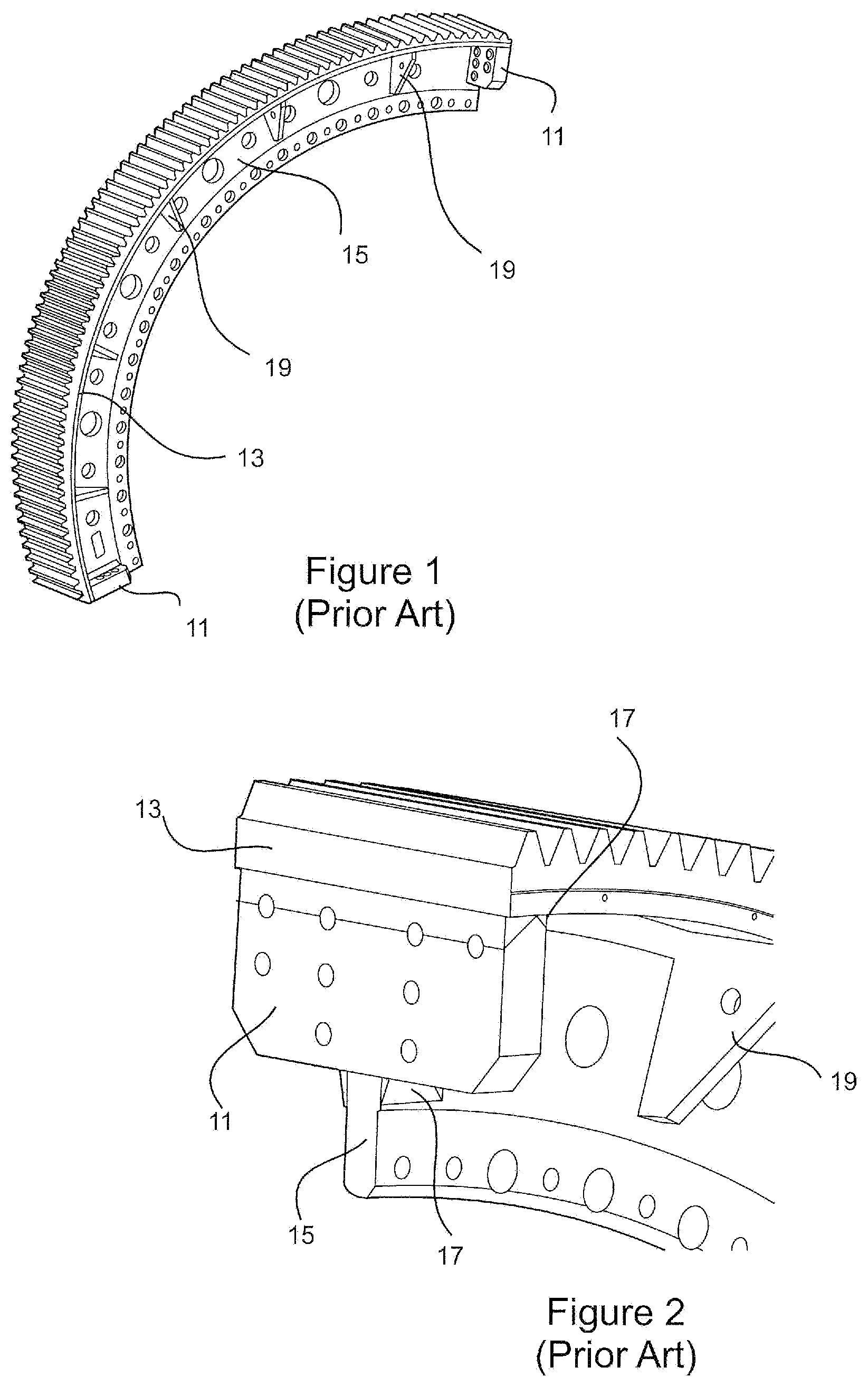 Patent US11781634 — Girth gear — Figure 1