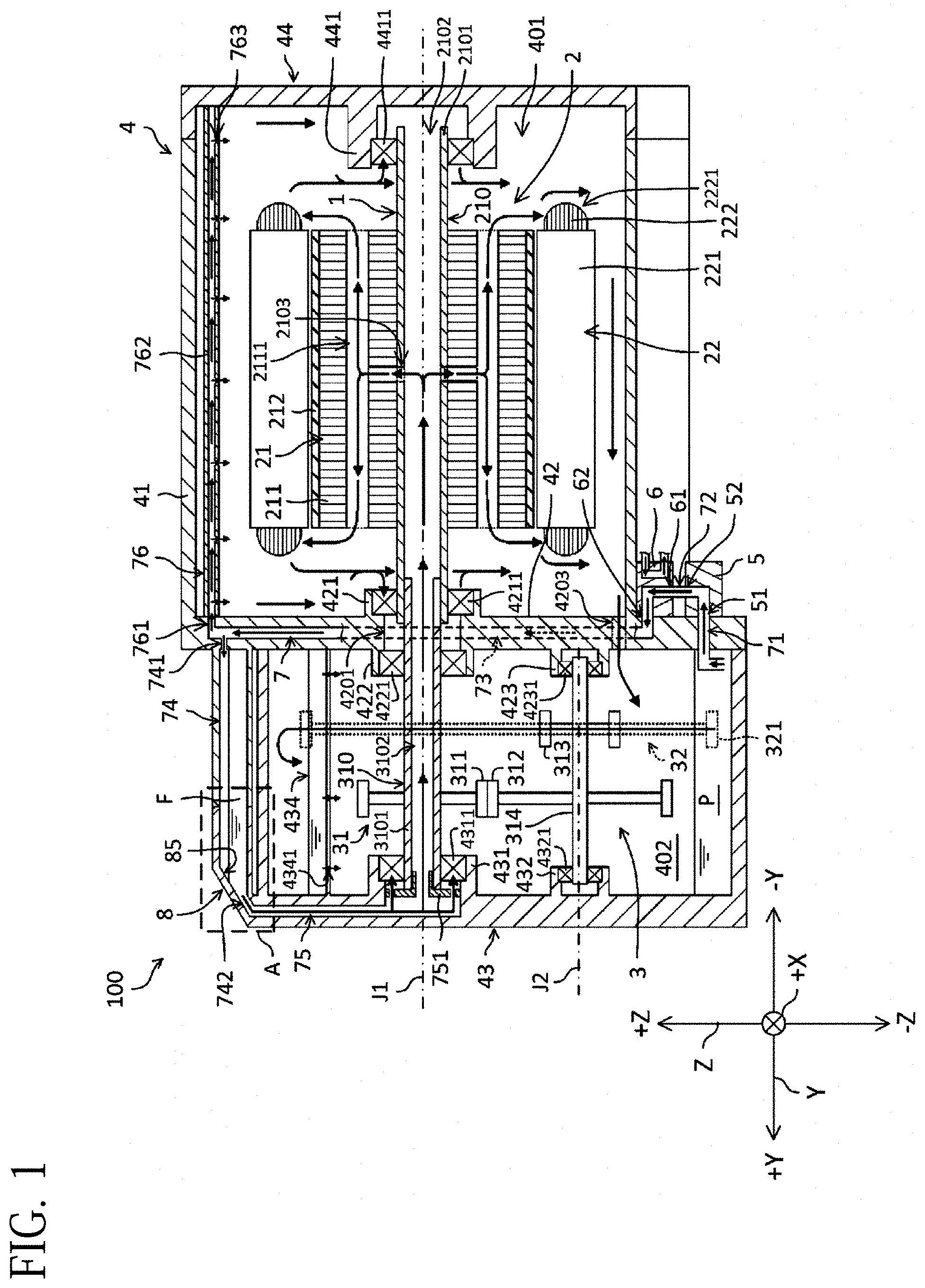 Patent US11781643 — Drive device — Figure 1