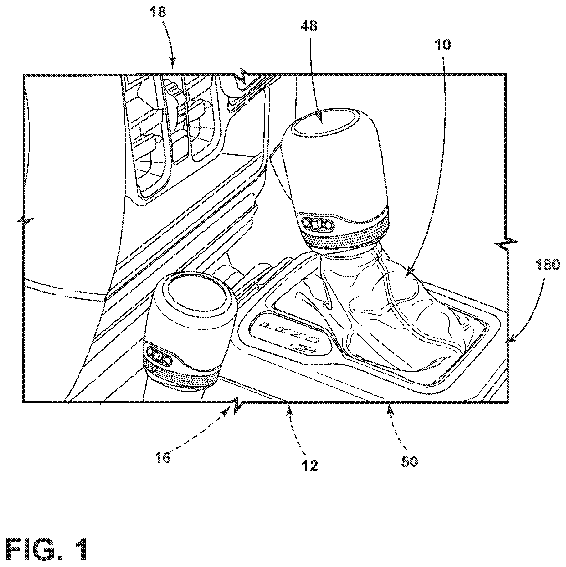 Patent US11781644 — Selector assembly having an internal ball joint and detent mechanism — Figure 1