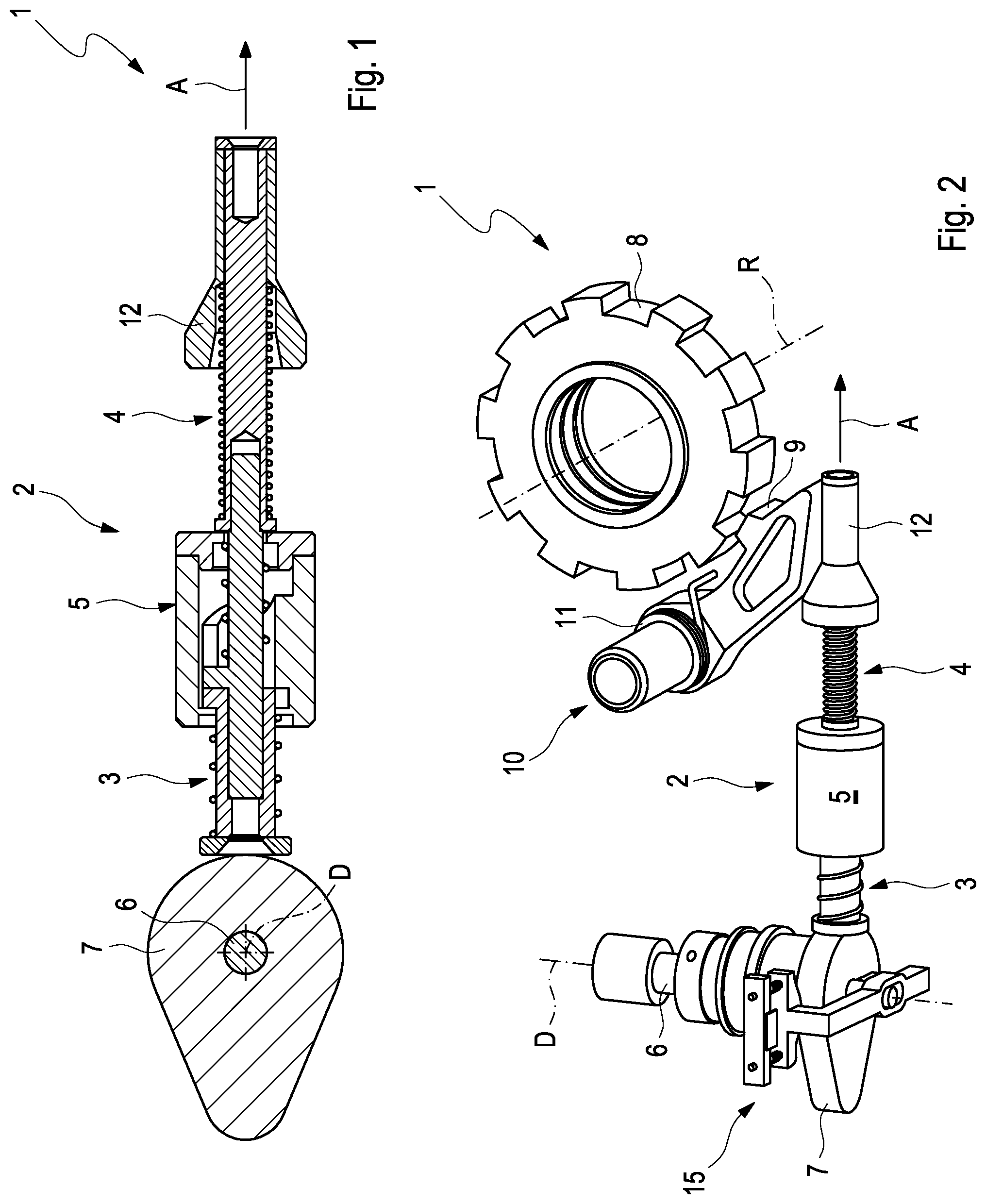 Patent US11781648 Figure 1 – Parking lock for a transmission of an electric or hybrid vehicle