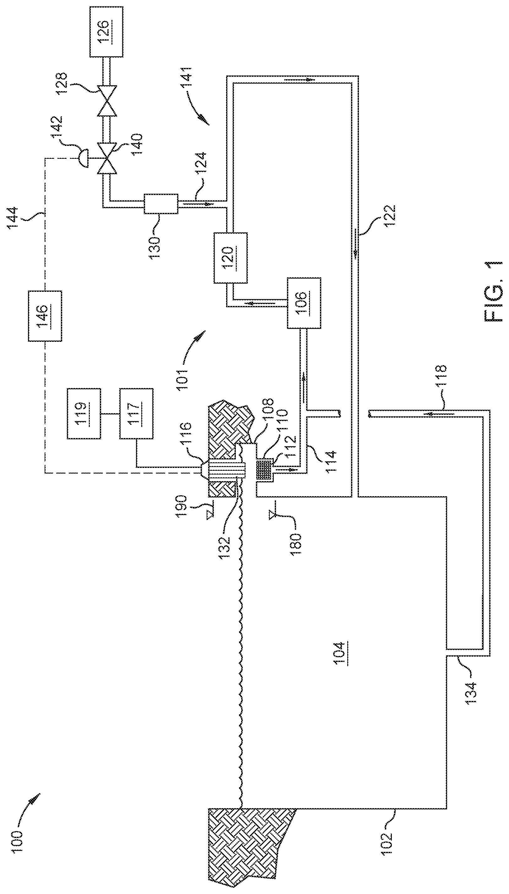 Patent US11781673 — Water level control system — Figure 1