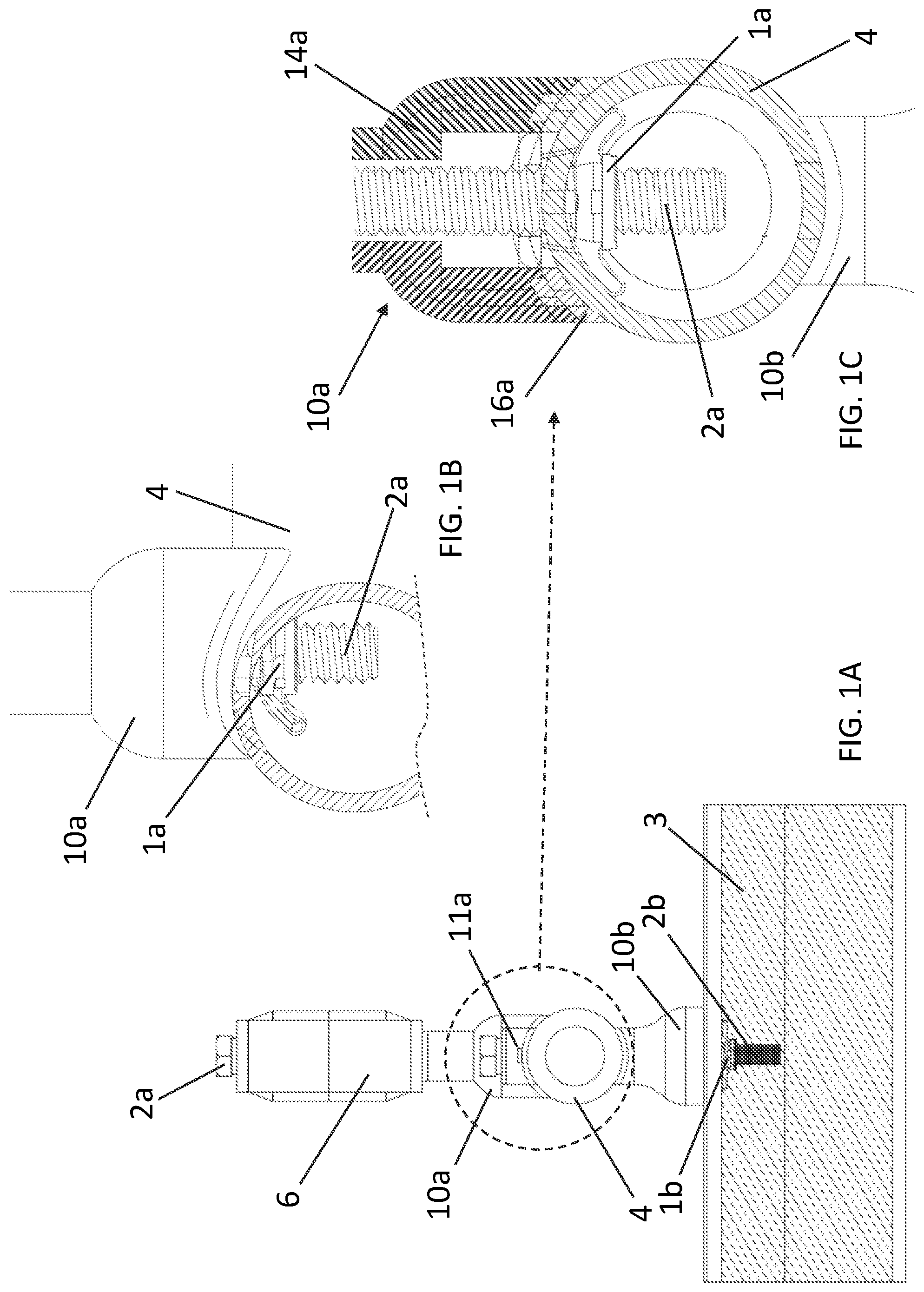 Patent US11781676 — Zero caulk hygienic sealing standoff — Figure 1