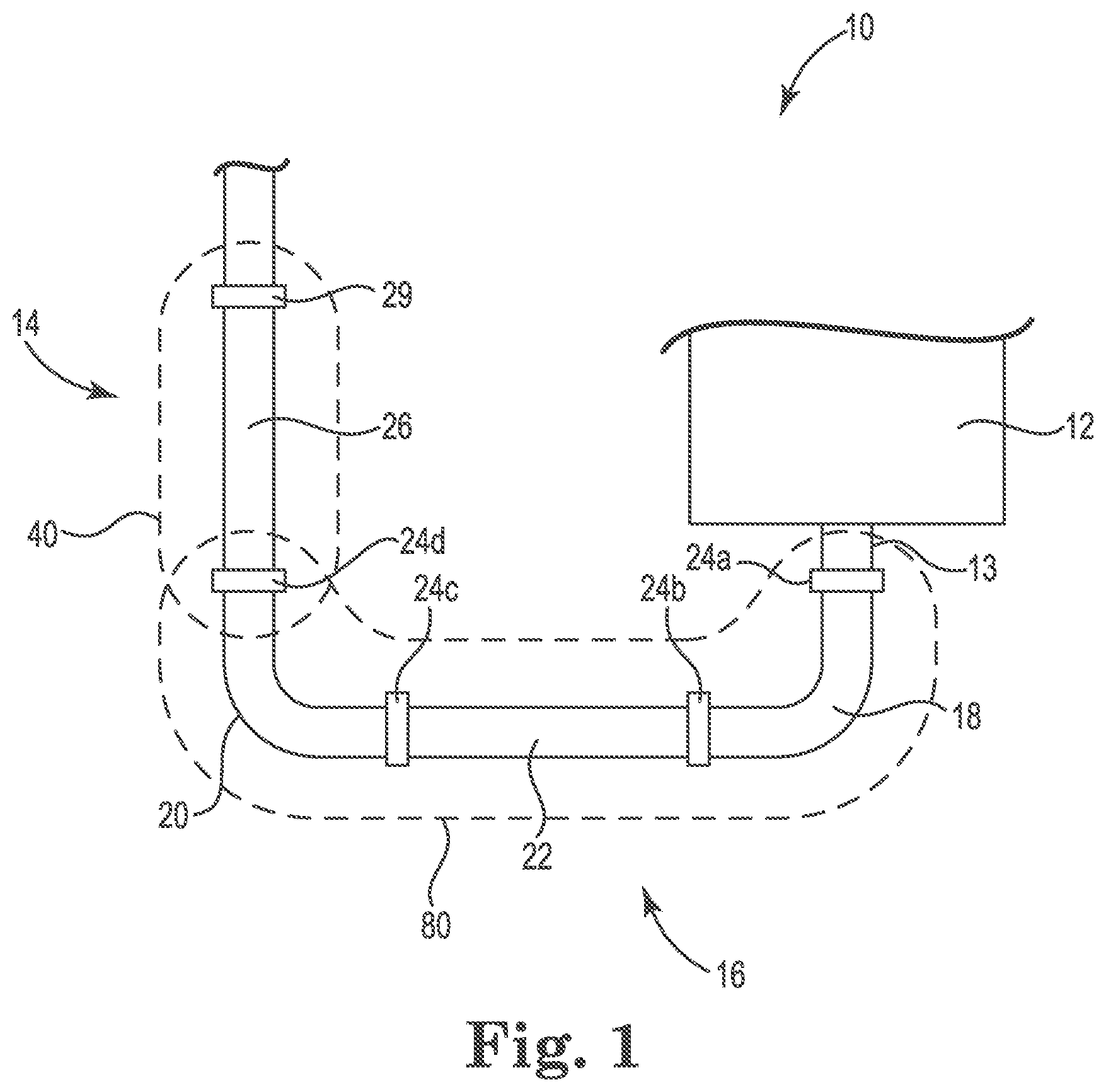 Patent US11781681 — Containment sleeve for pressurized piping system — Figure 1
