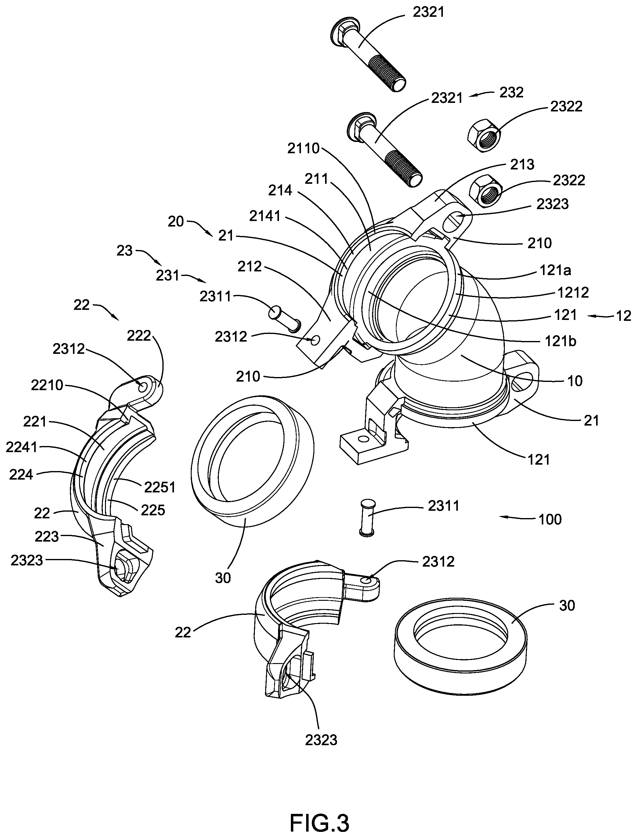 Patent US11781686 Figure 2 – Quick-fitting pipe fitting assembly