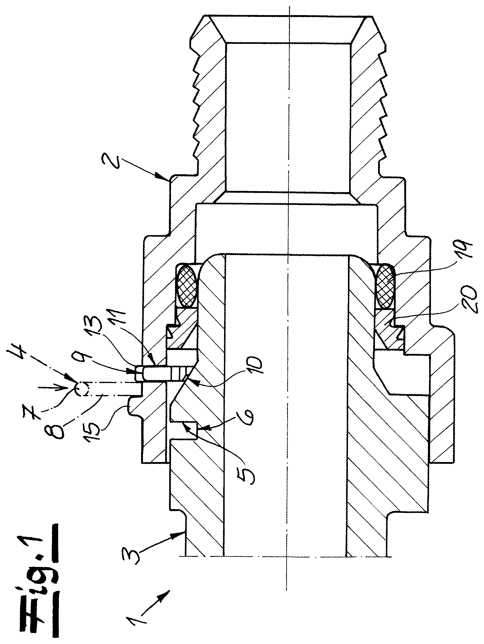 Patent US11781690 Figure 1 – Connector