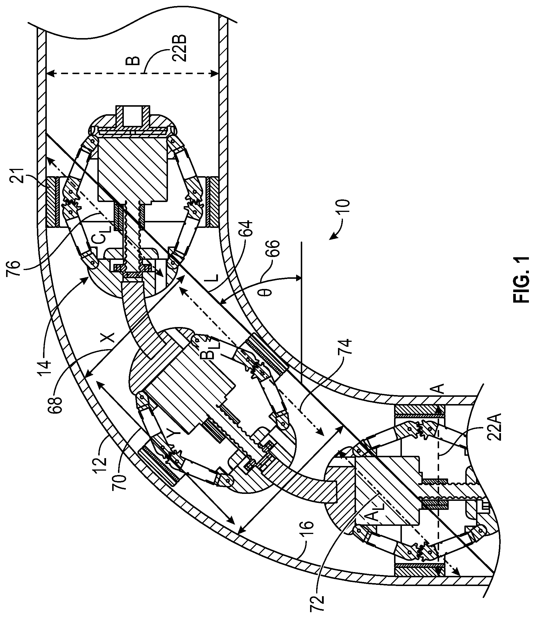 Patent US11781698 Figure 1 – Modular robotic crawler with hybrid locomotion for inspection of small diameter pipe