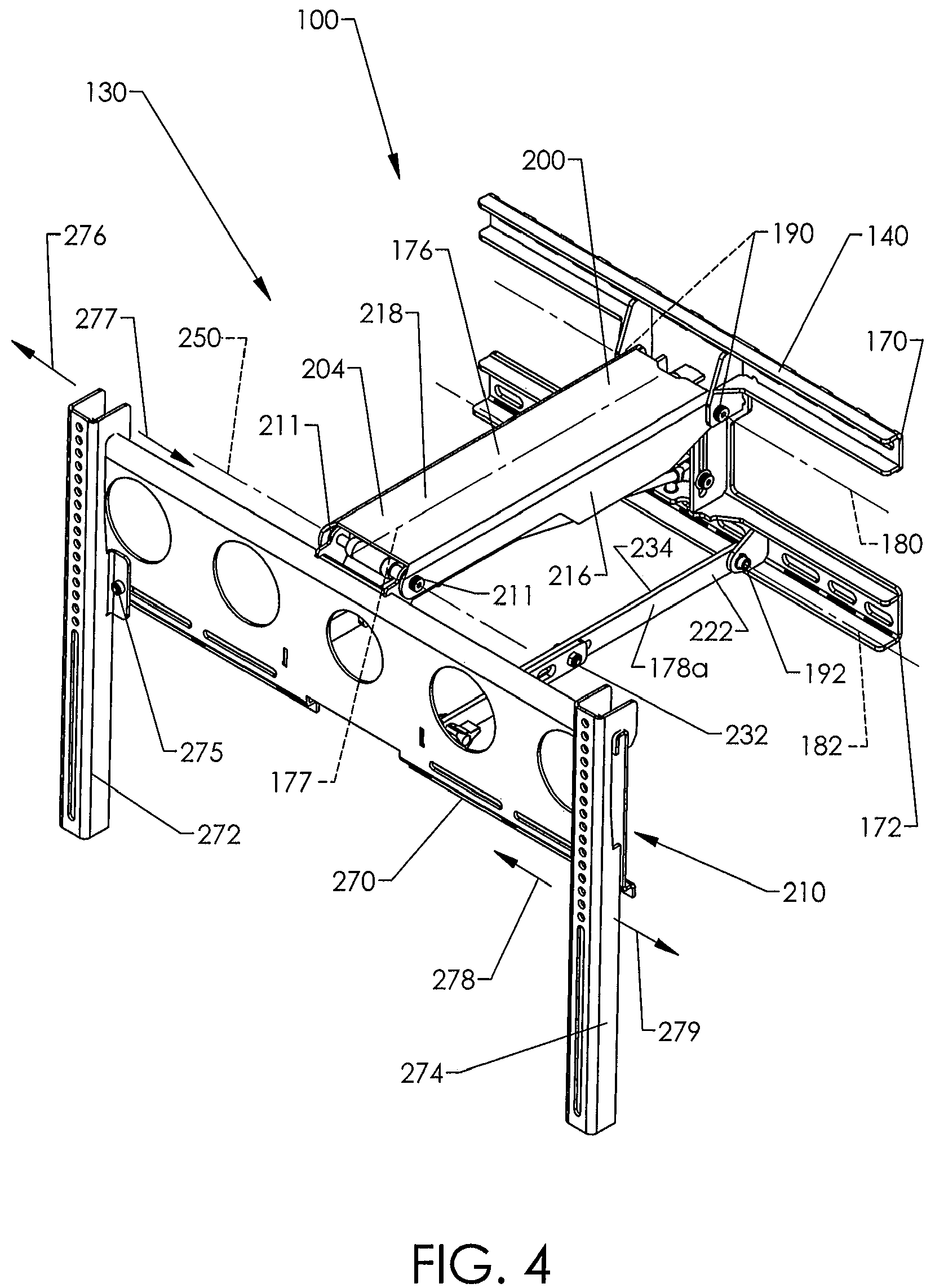 Patent US11781702 Figure 3 – Motorized mounting systems for televisions