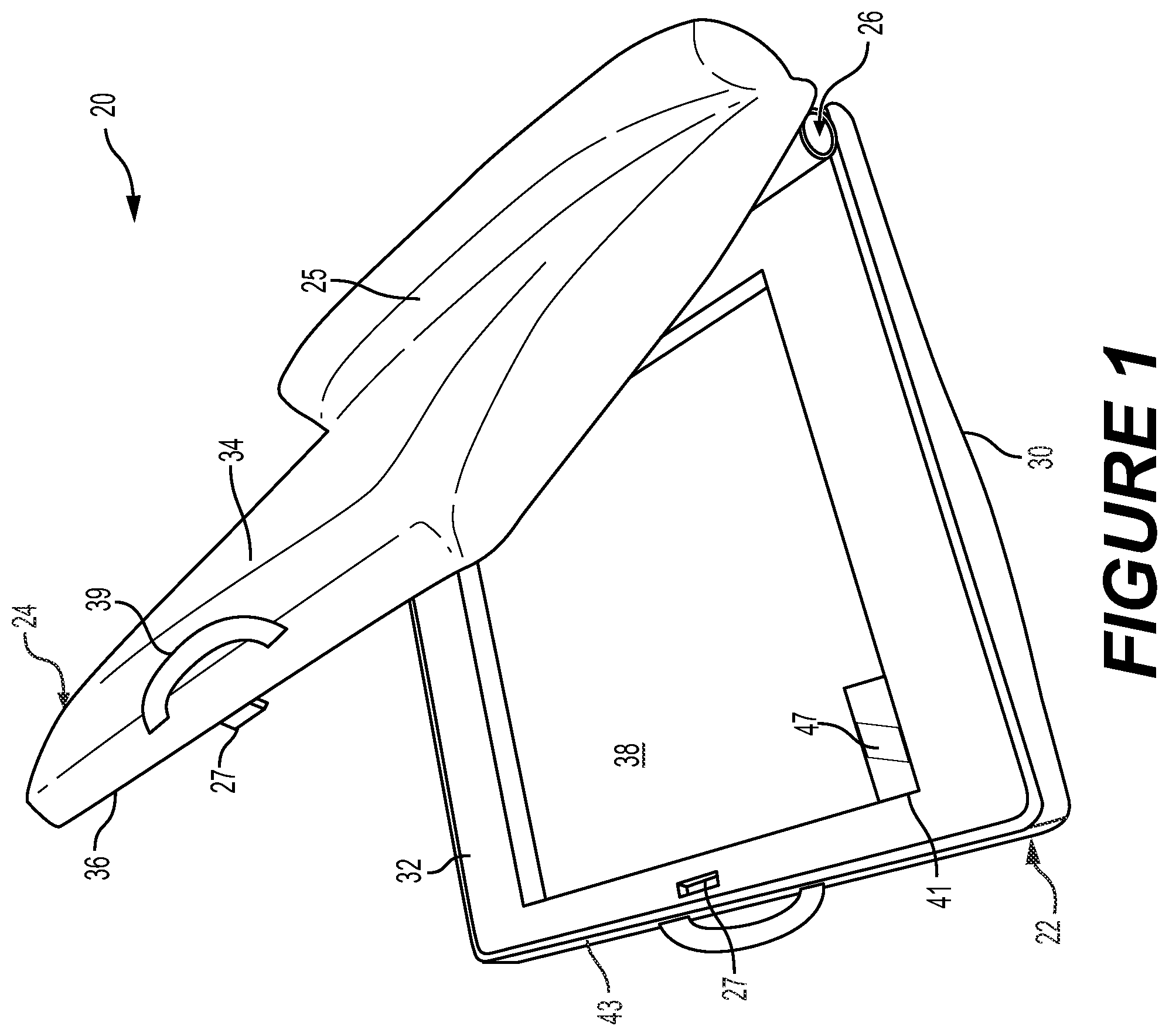 Patent US11781704 — Tablet holder — Figure 1