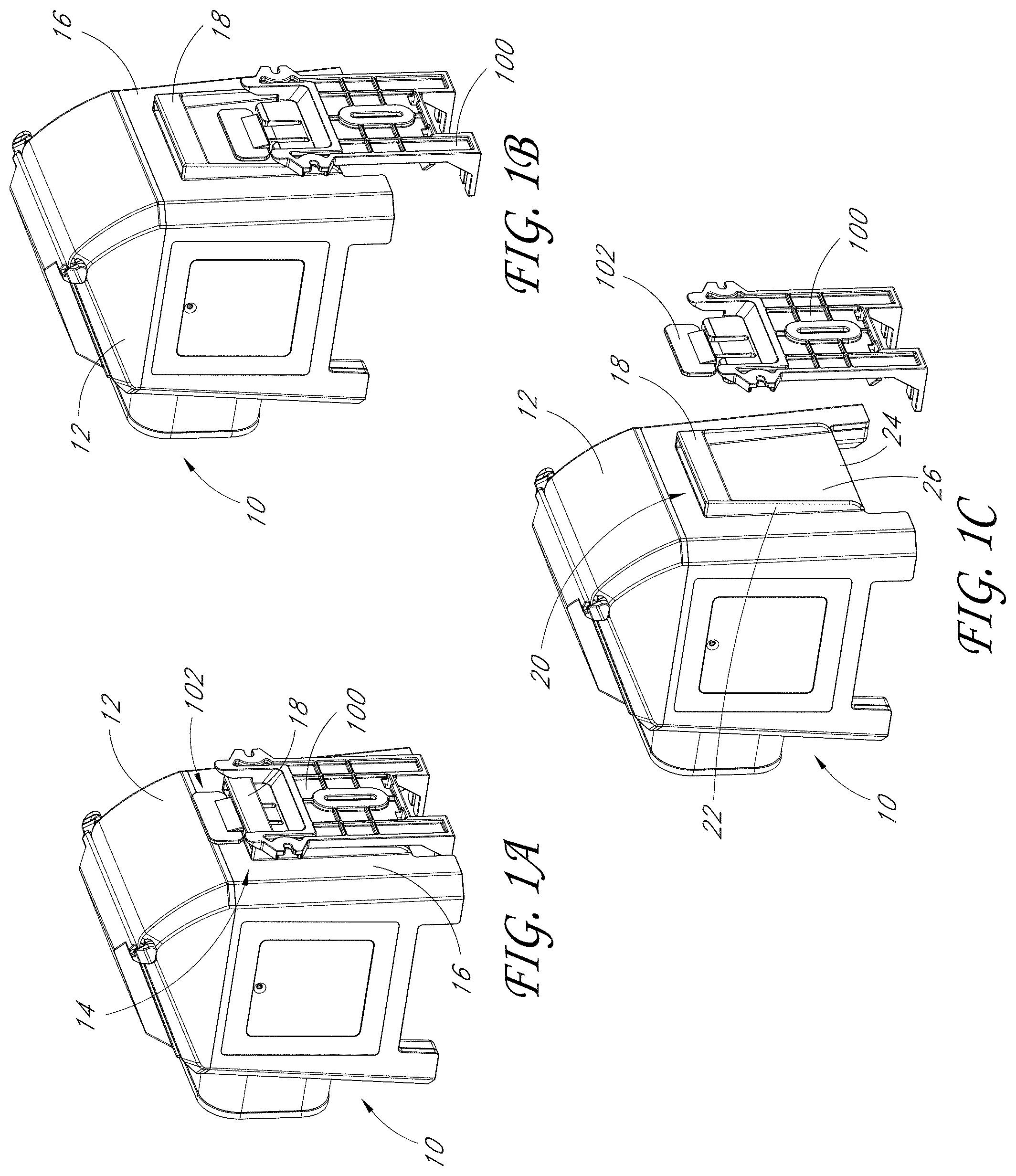 Patent US11781709 Figure 1 – Quick-release pump mounting bracket
