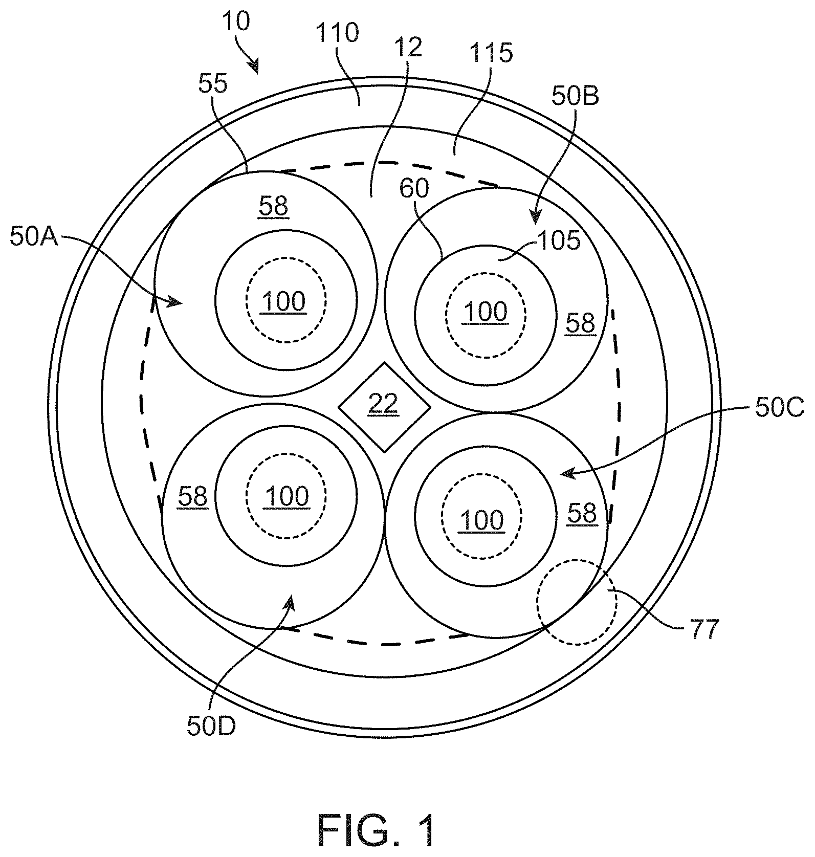 Patent US11781715 — Multizone mixing cup — Figure 1