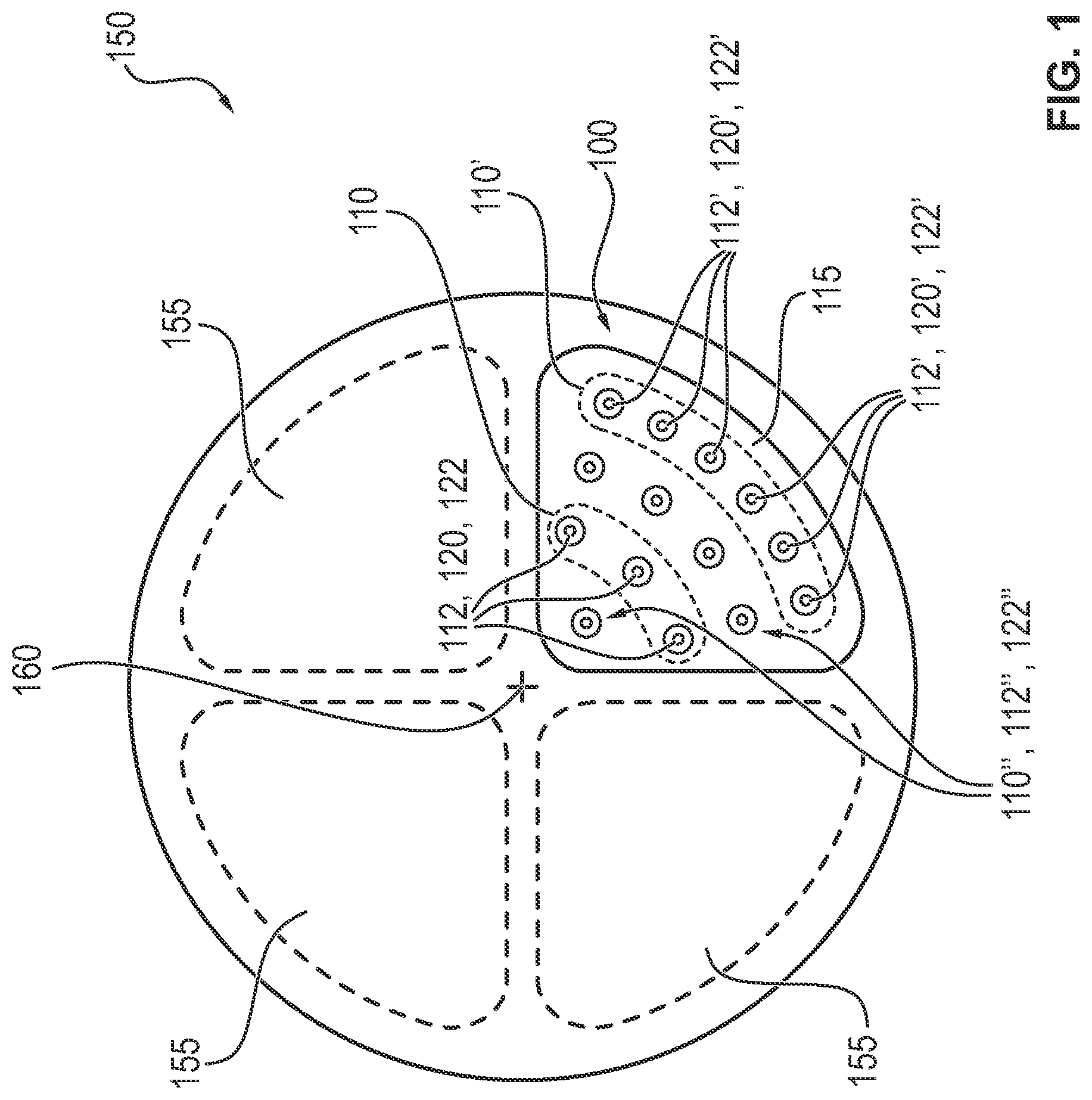 Patent US11781717 — Lighting unit and luminaire with skewed LED optics pairs — Figure 1