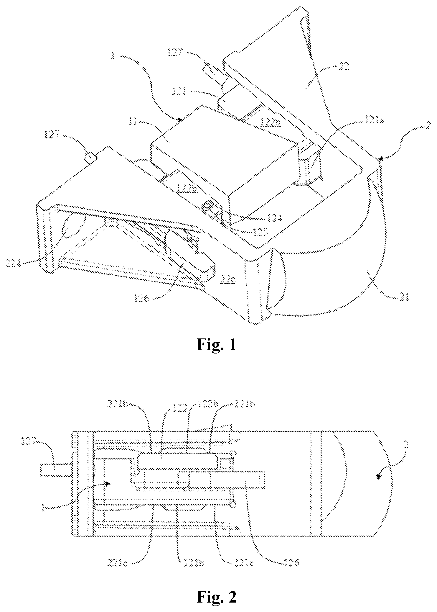 Patent US11781721 Figure 1 – Vehicle lamp optical element assembly, vehicle lamp and automobile