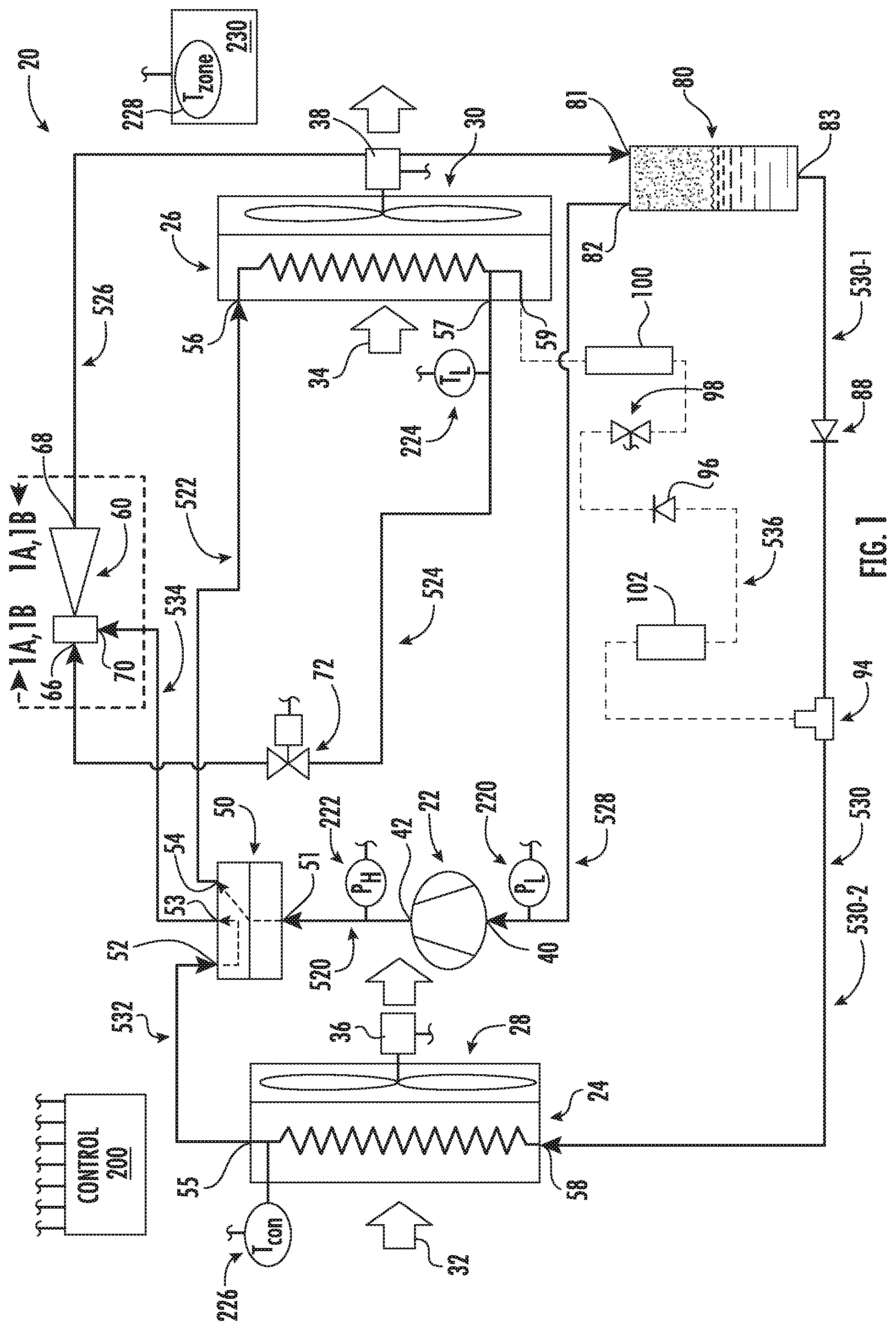 Patent US11781791 — Ejector heat pump operation — Figure 1